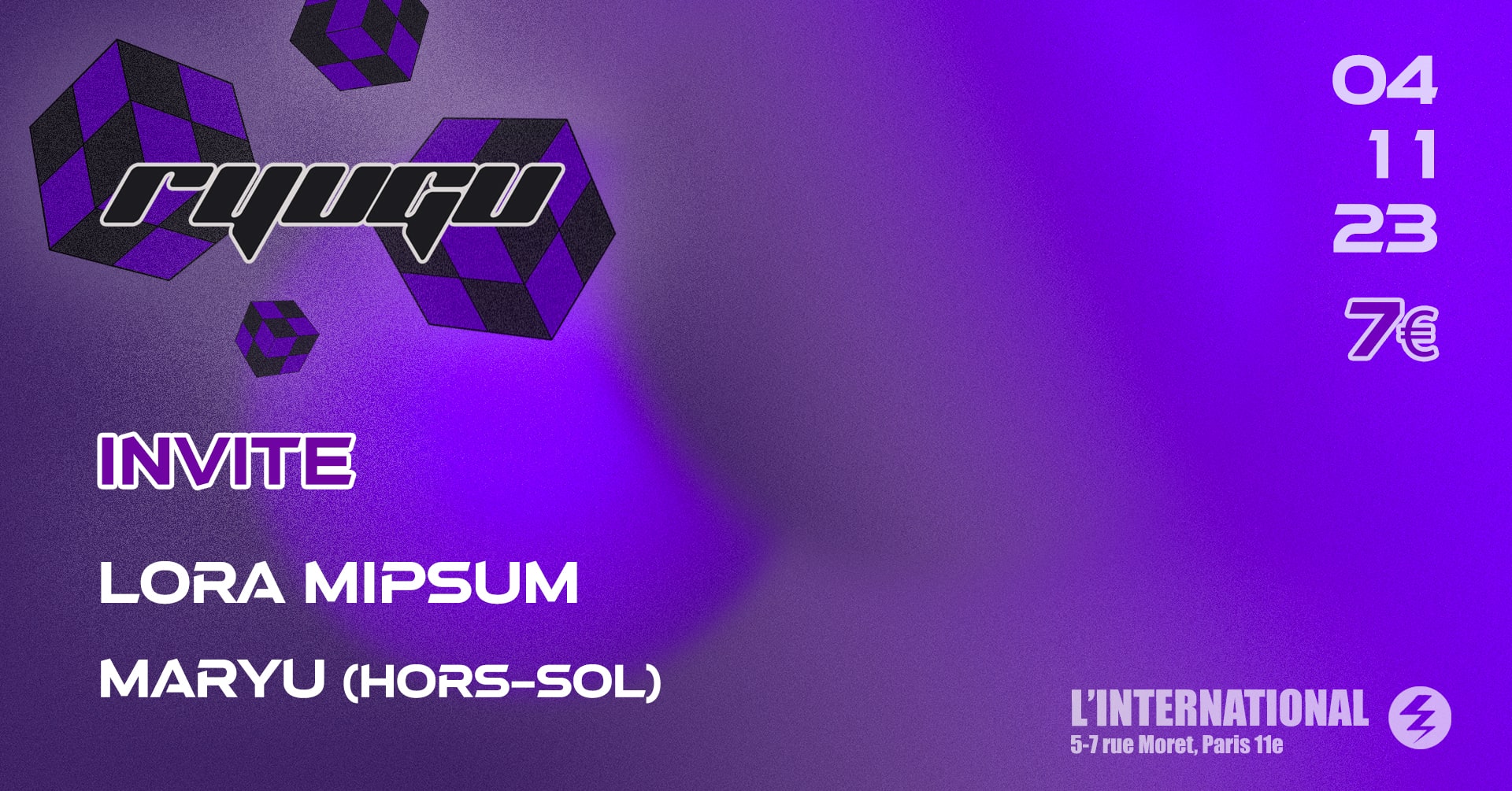 Ryugu X L'international : Lora Mipsum, Maryu