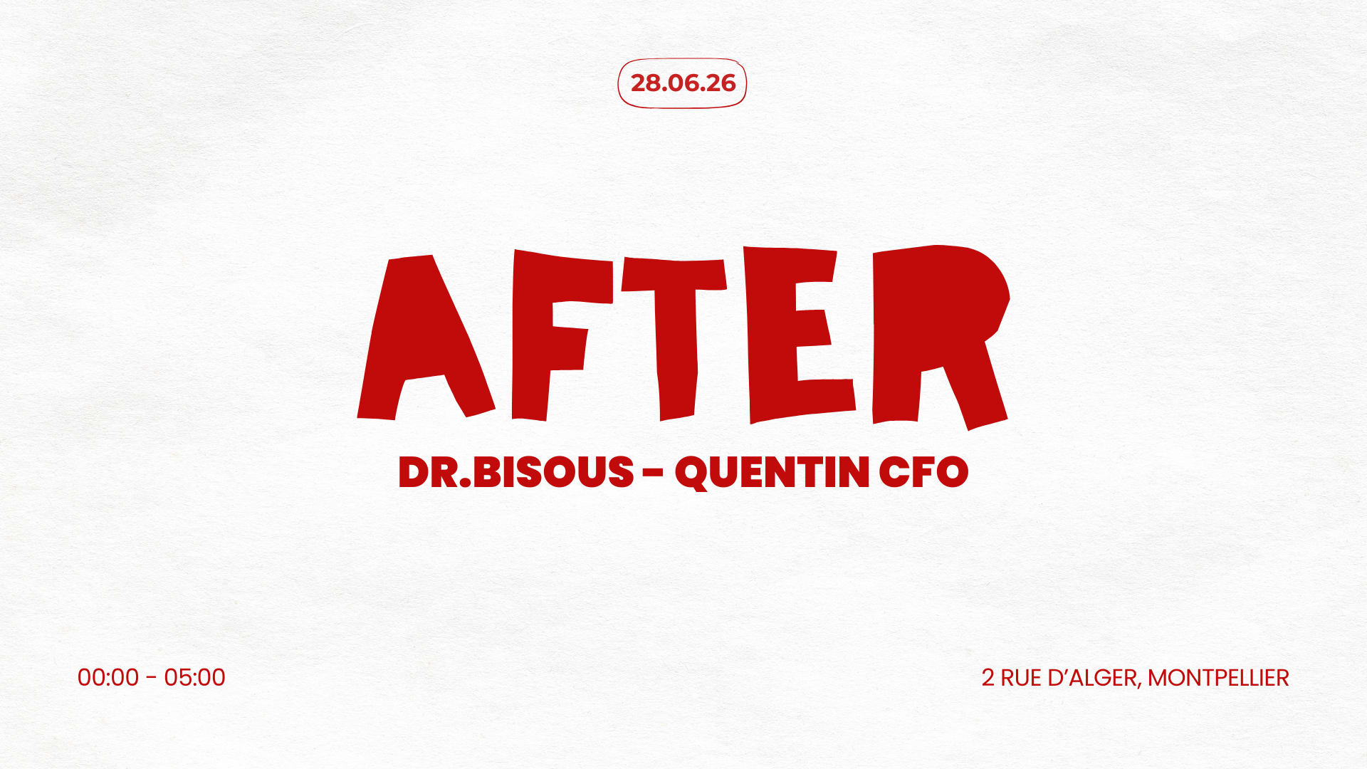Boum Boum : After (Entrée Gratuite)