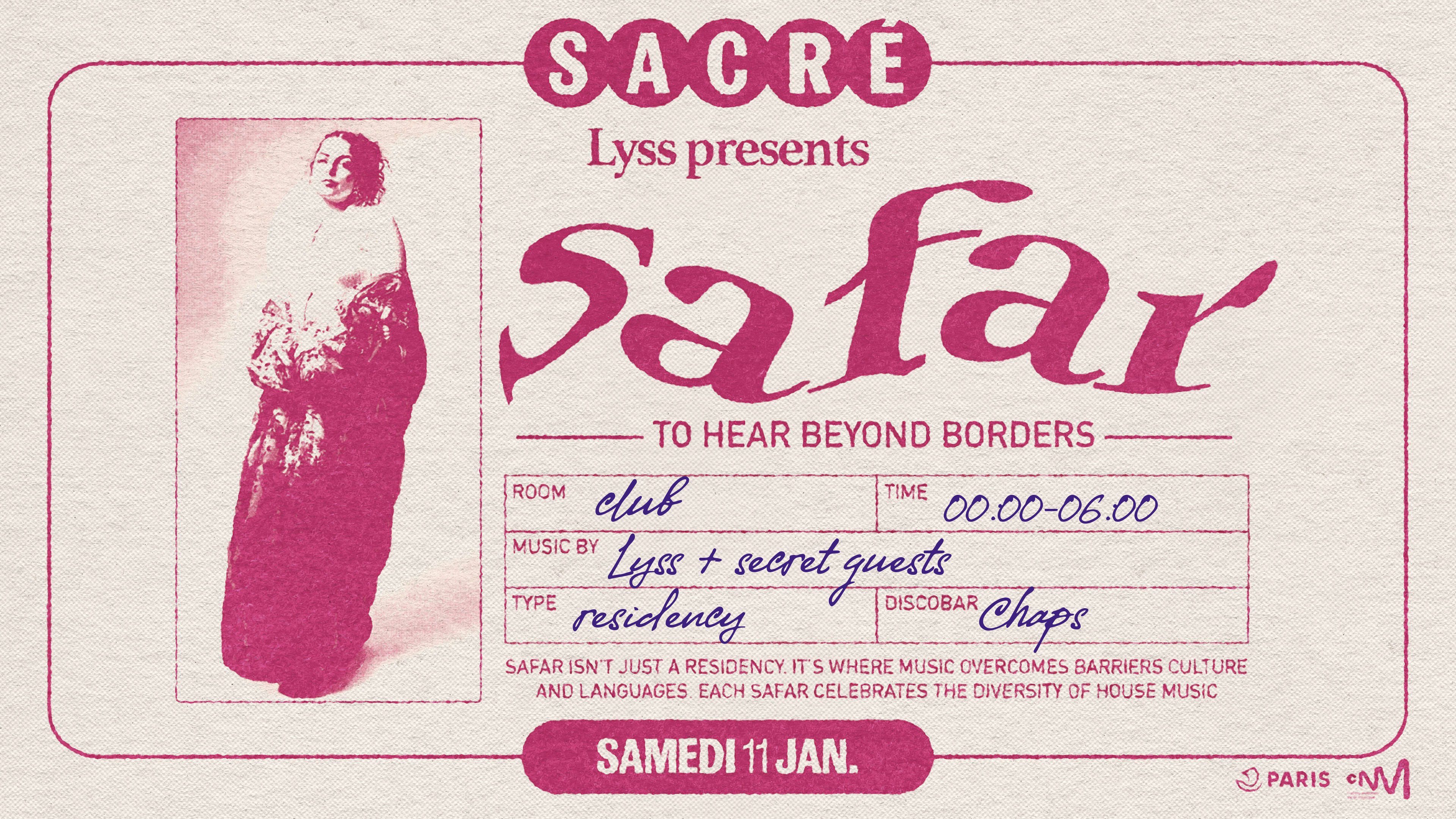 Billet Sur Place Sacré Présente : Lyss / Safar #2