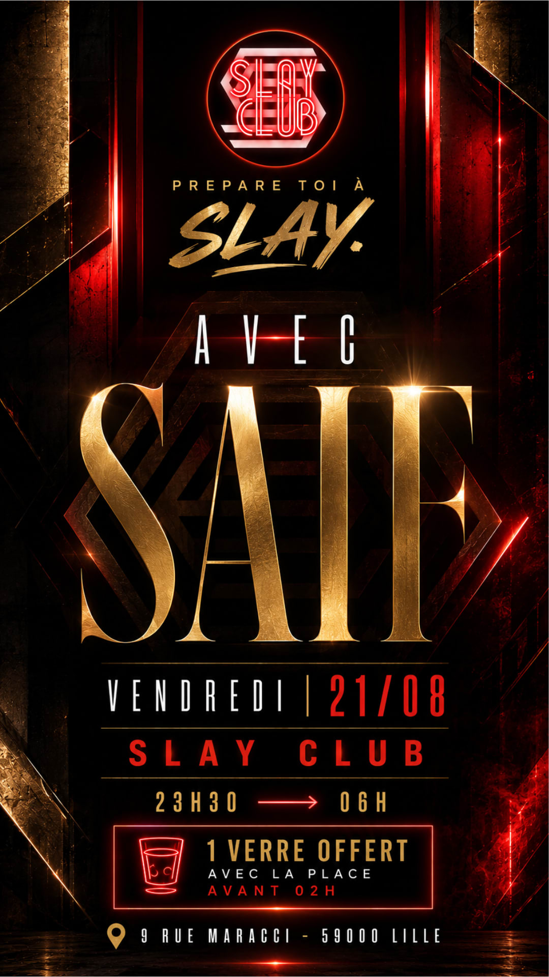 Slay Club : Dj Saif 21/08