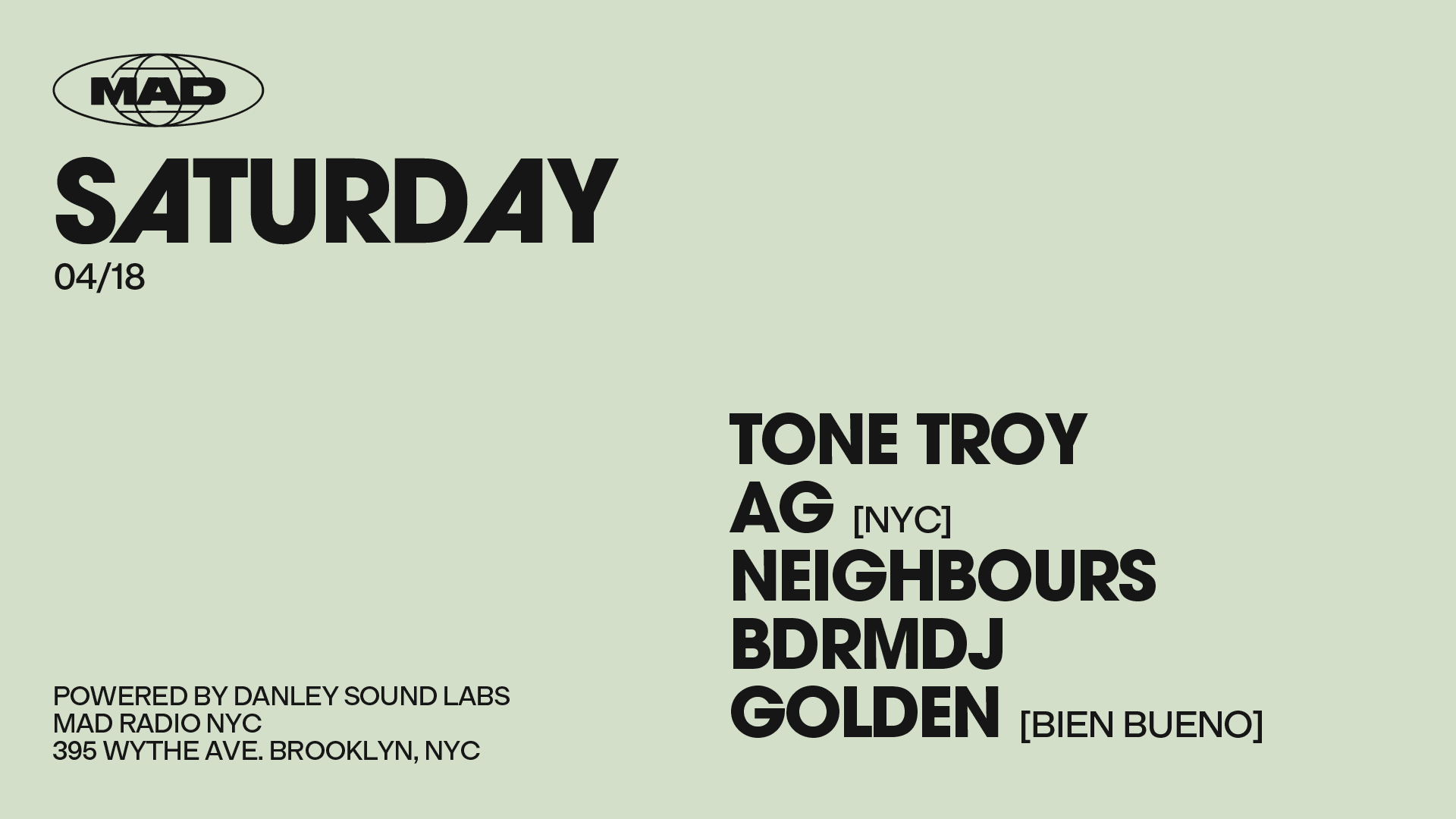 Tone Troy / Ag[Nyc] / Neighbours / Bdrmdj / Golden