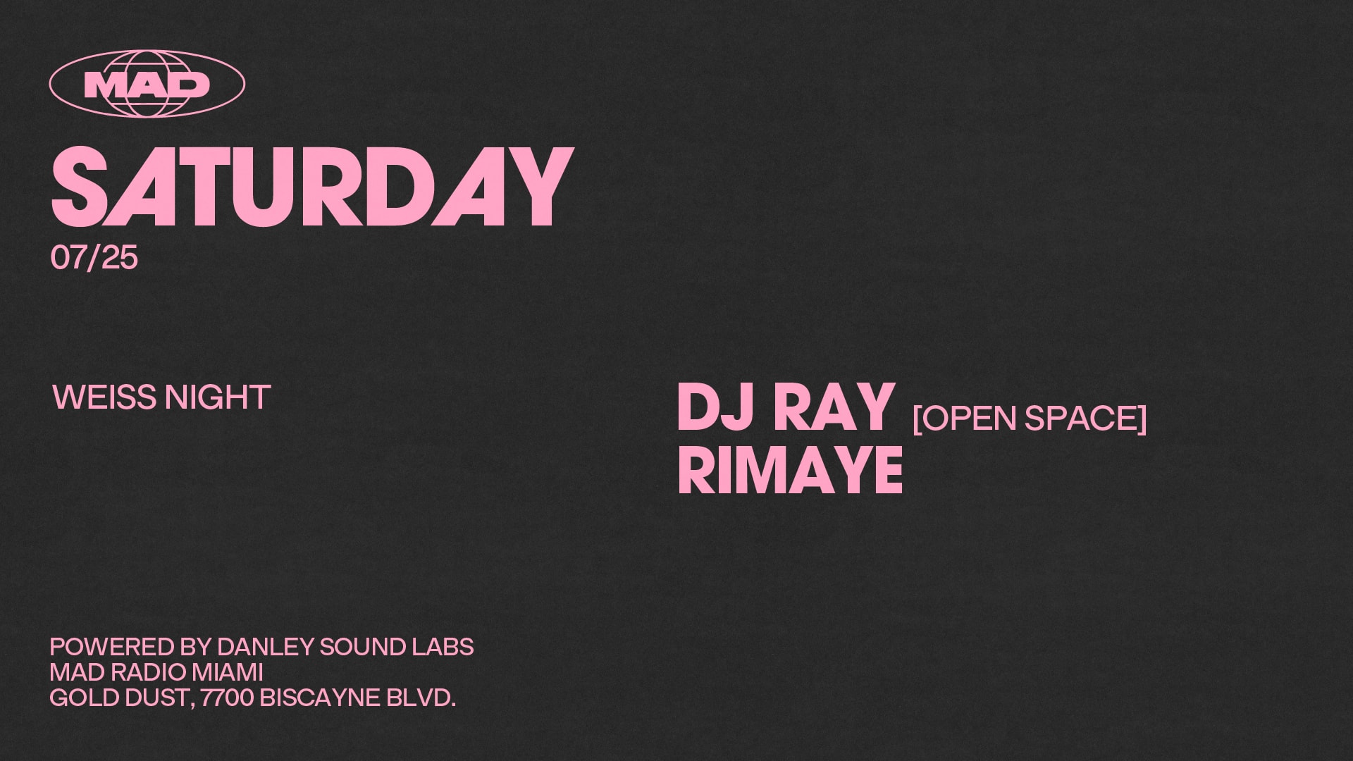 Weiss Night: Dj Ray / Rimaye