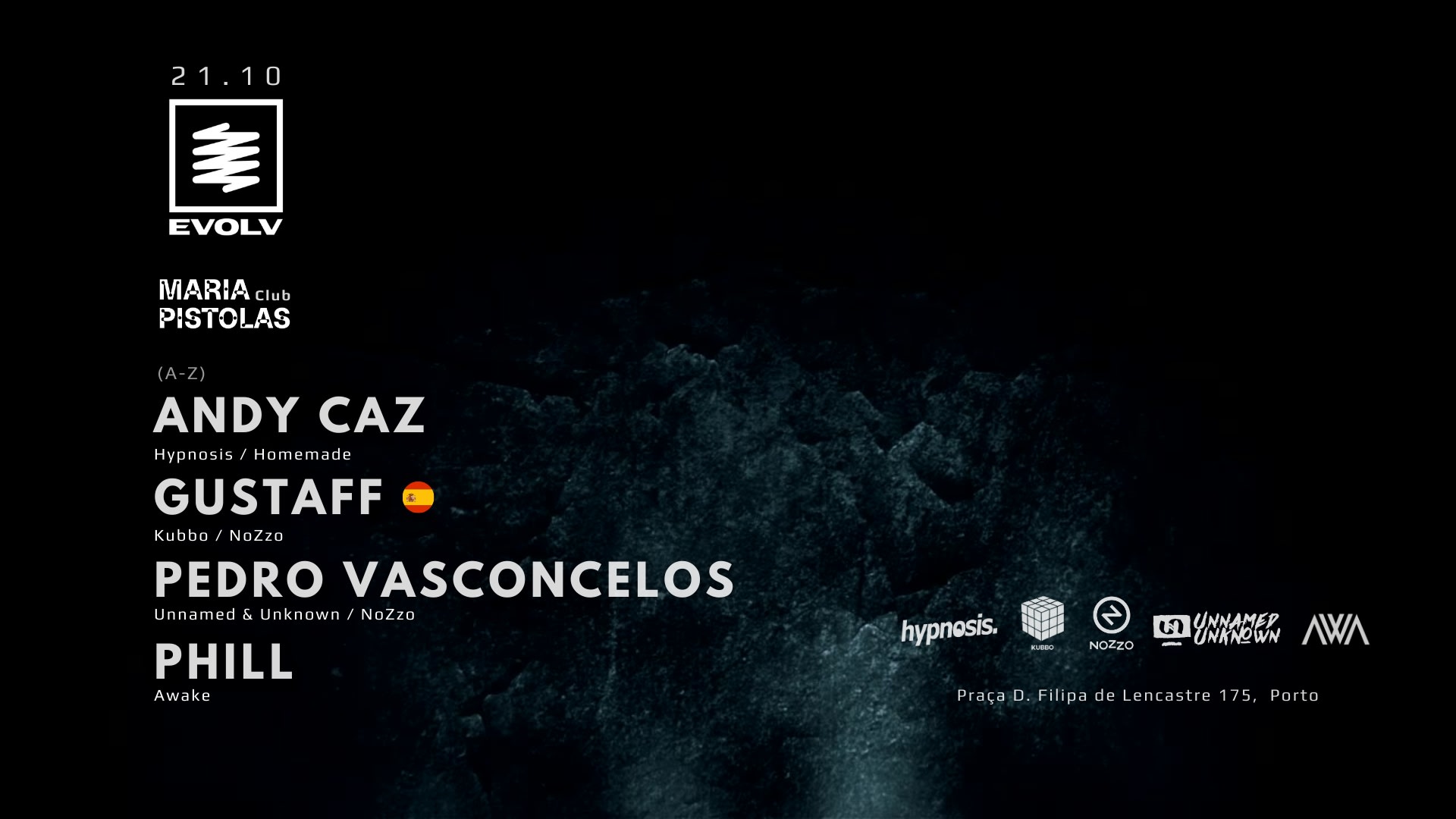 Evolv W/ Gustaff, Pedro Vasconcelos & More