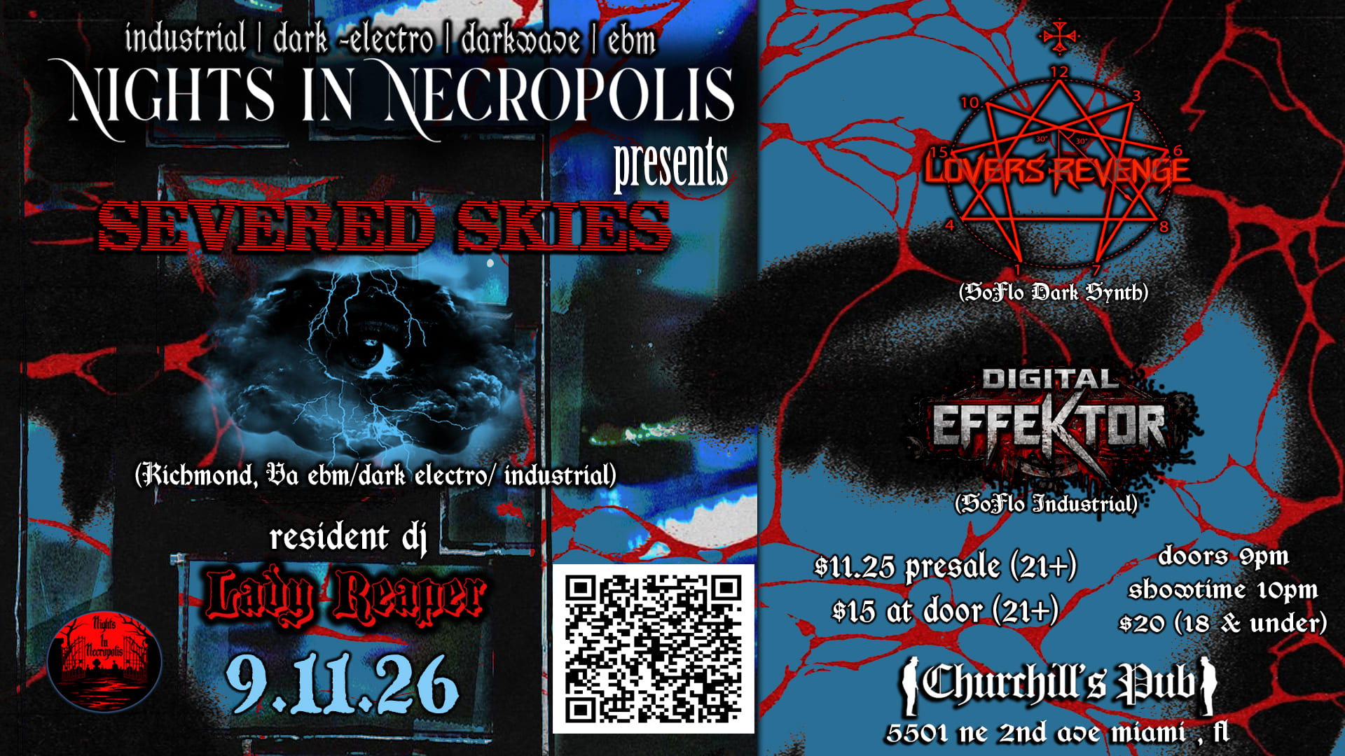 Nights In Necropolis Presents: Severed Skies (Va) & More!