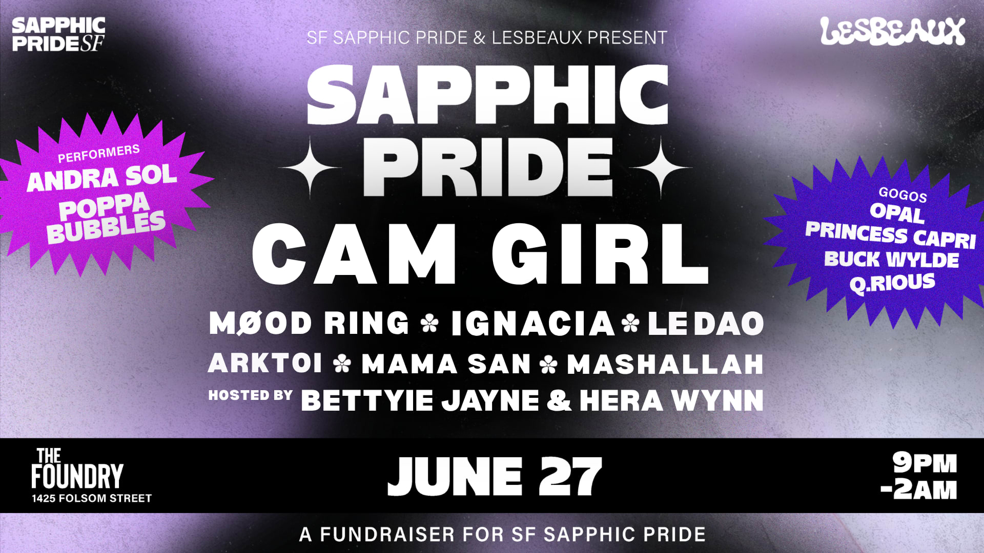 Pride Saturday! Sf Sapphic Pride X Lesbeaux