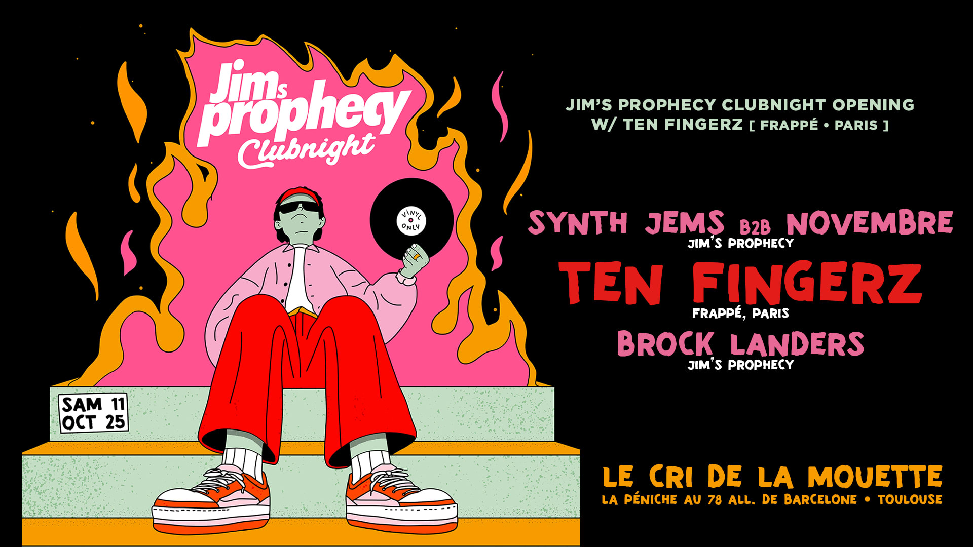 Jim's Prophecy Clubnight Opening W/ Ten Fingerz Vinyl Only!