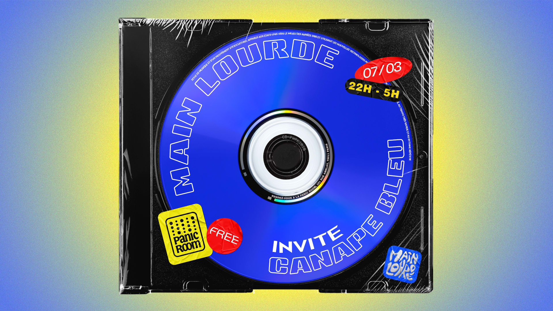 Main Lourde Invite Canapé Bleu