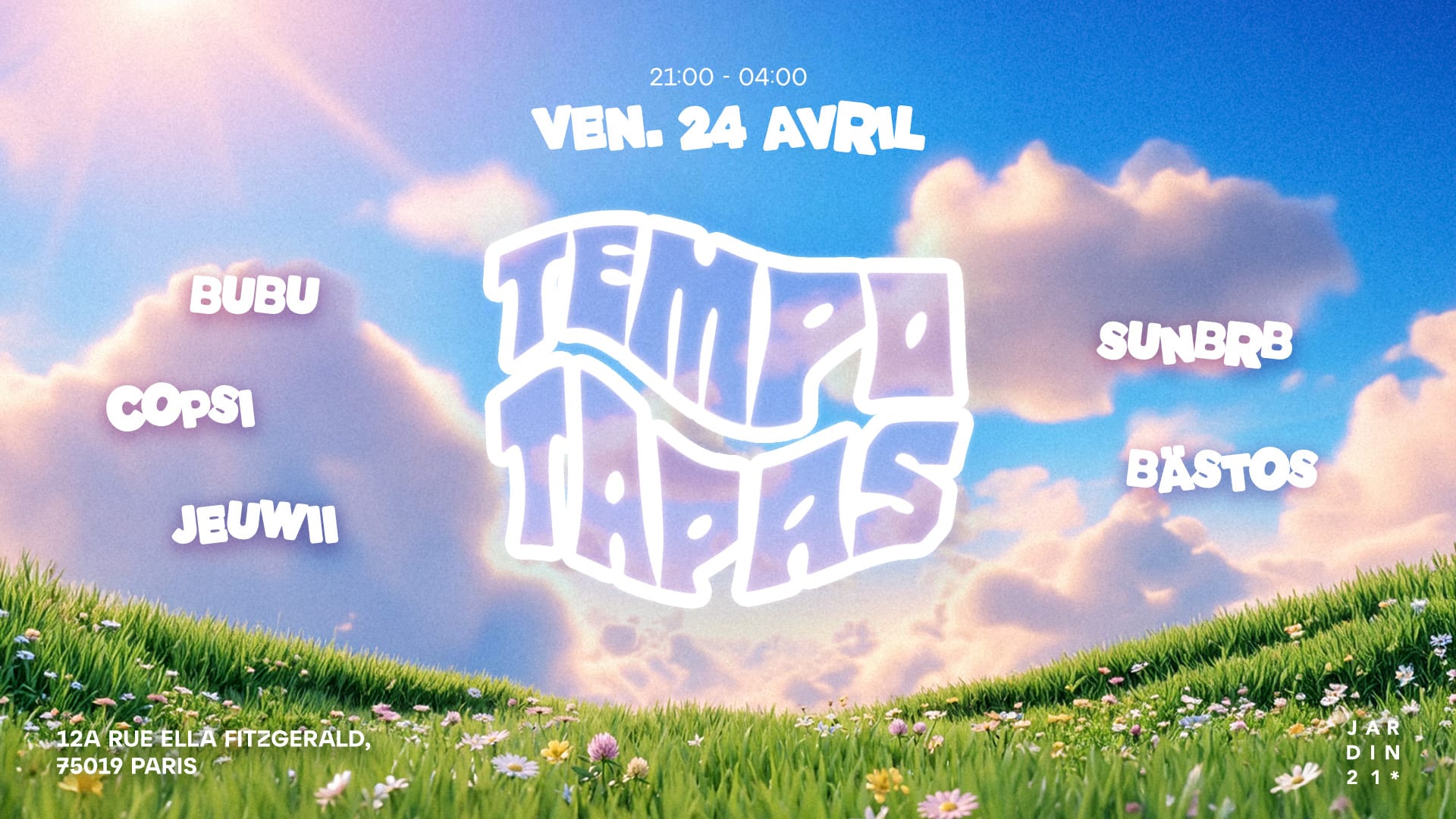 Tempo Tapas : Planche MIX X Jardin21 - Dj Sets