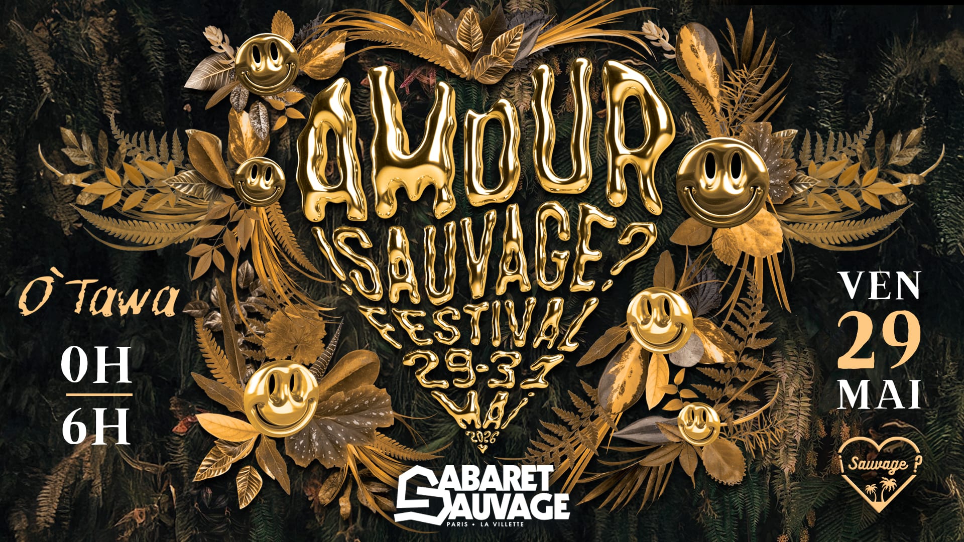 ¡Amour Sauvage Festival #4? O'tawa • Jour 1 • 29.05.26