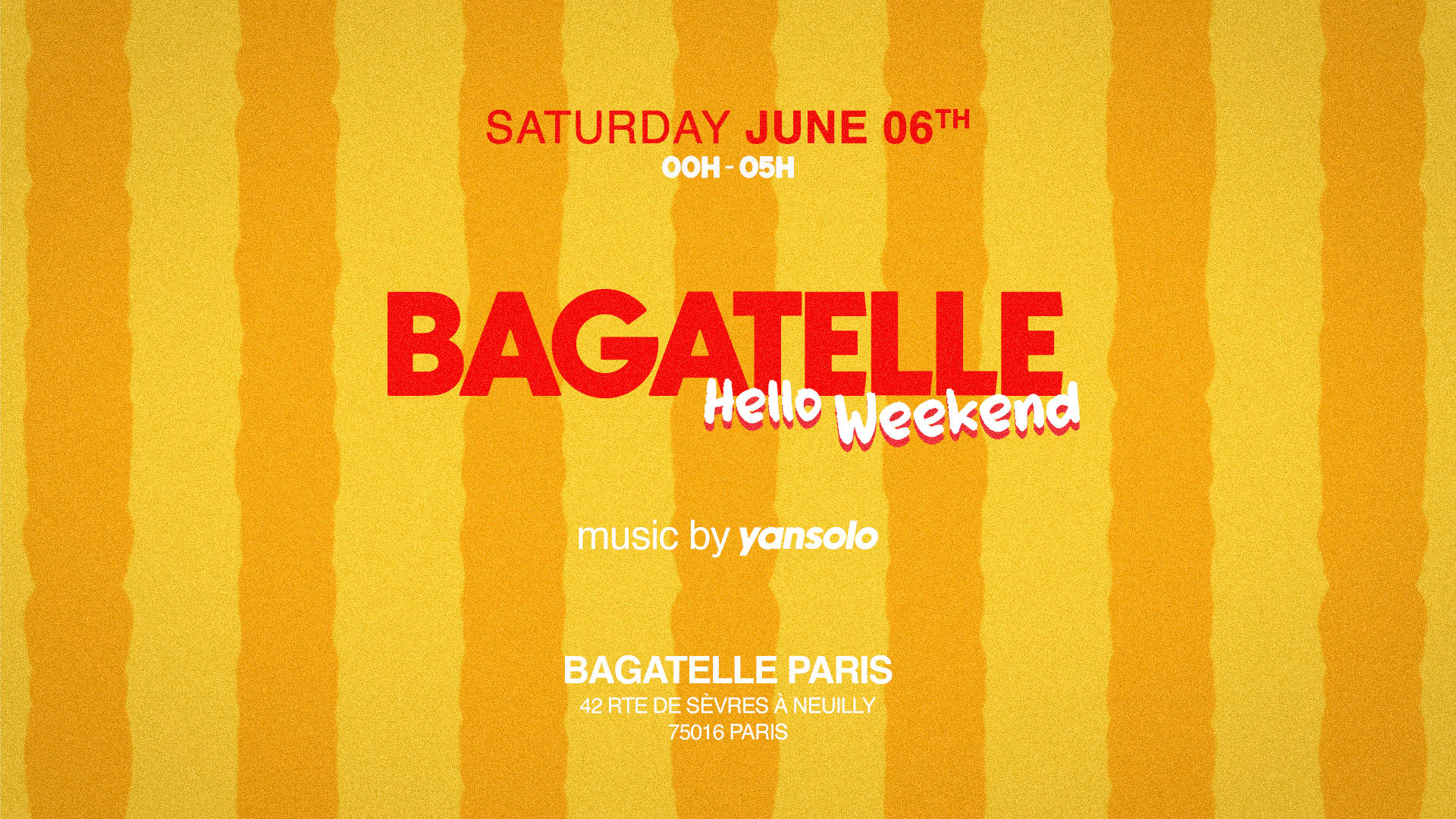 Samedi 6 Juin - Bagatelle