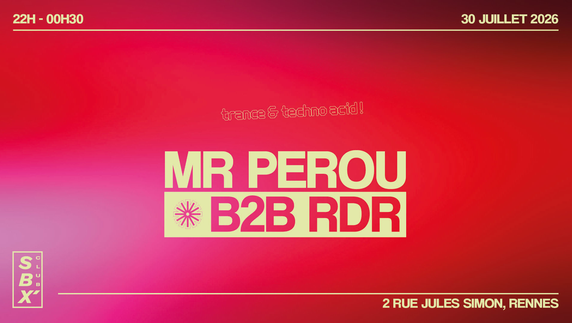 Sbx' Club · Rdr // Mr Perou