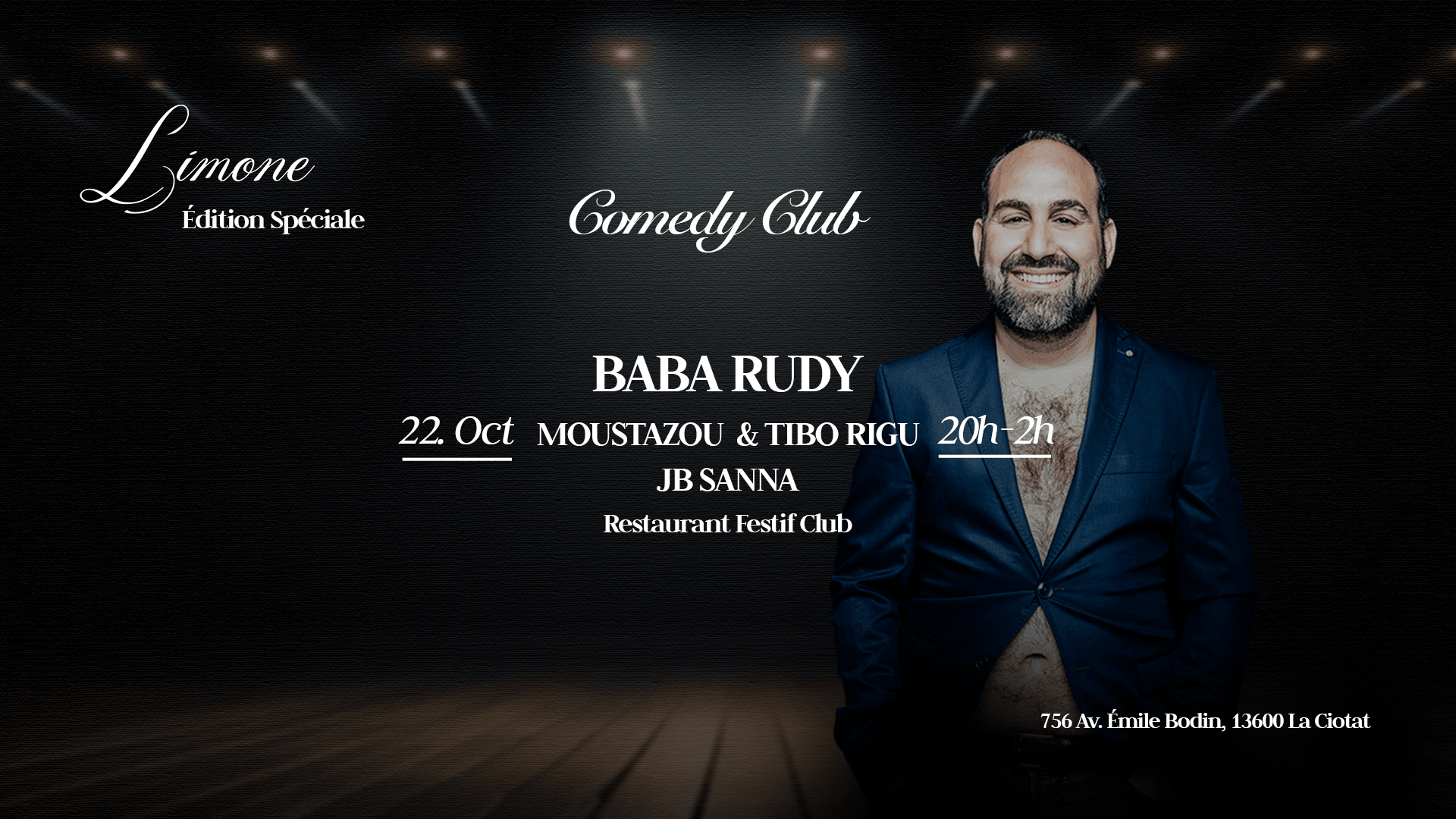 Limone Comedy Club - Guest Baba Rudy - Mercredi 22 Octobre