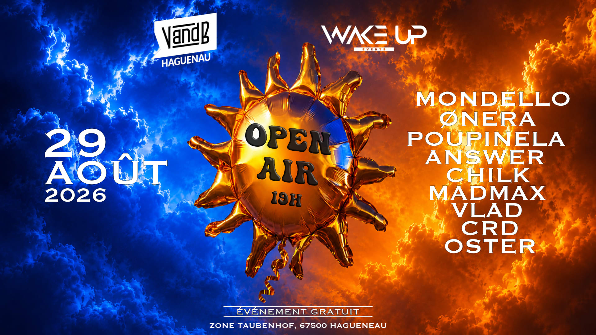 🚨 Open Air 100 % Gratuit – V And B X Wake Up 🚨