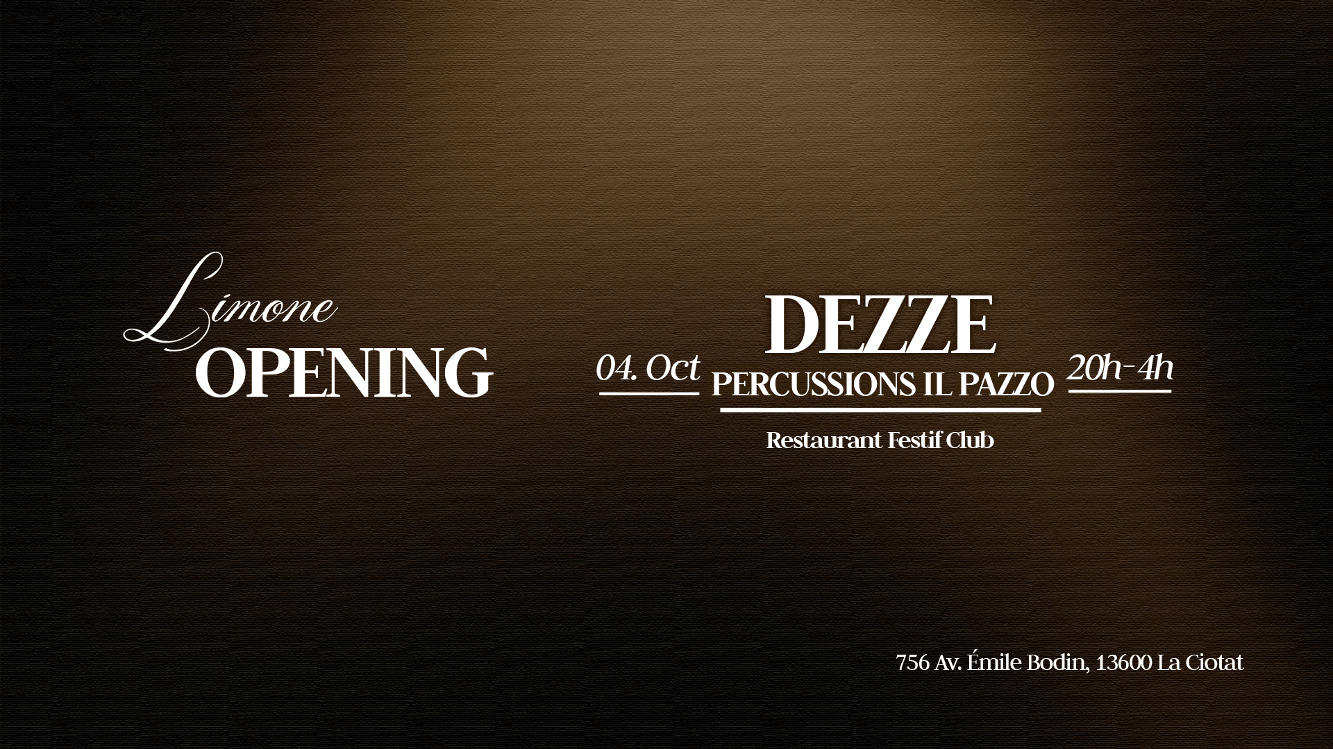 Limone Samedi 4 Oct X Il Passo X Dj Dezze