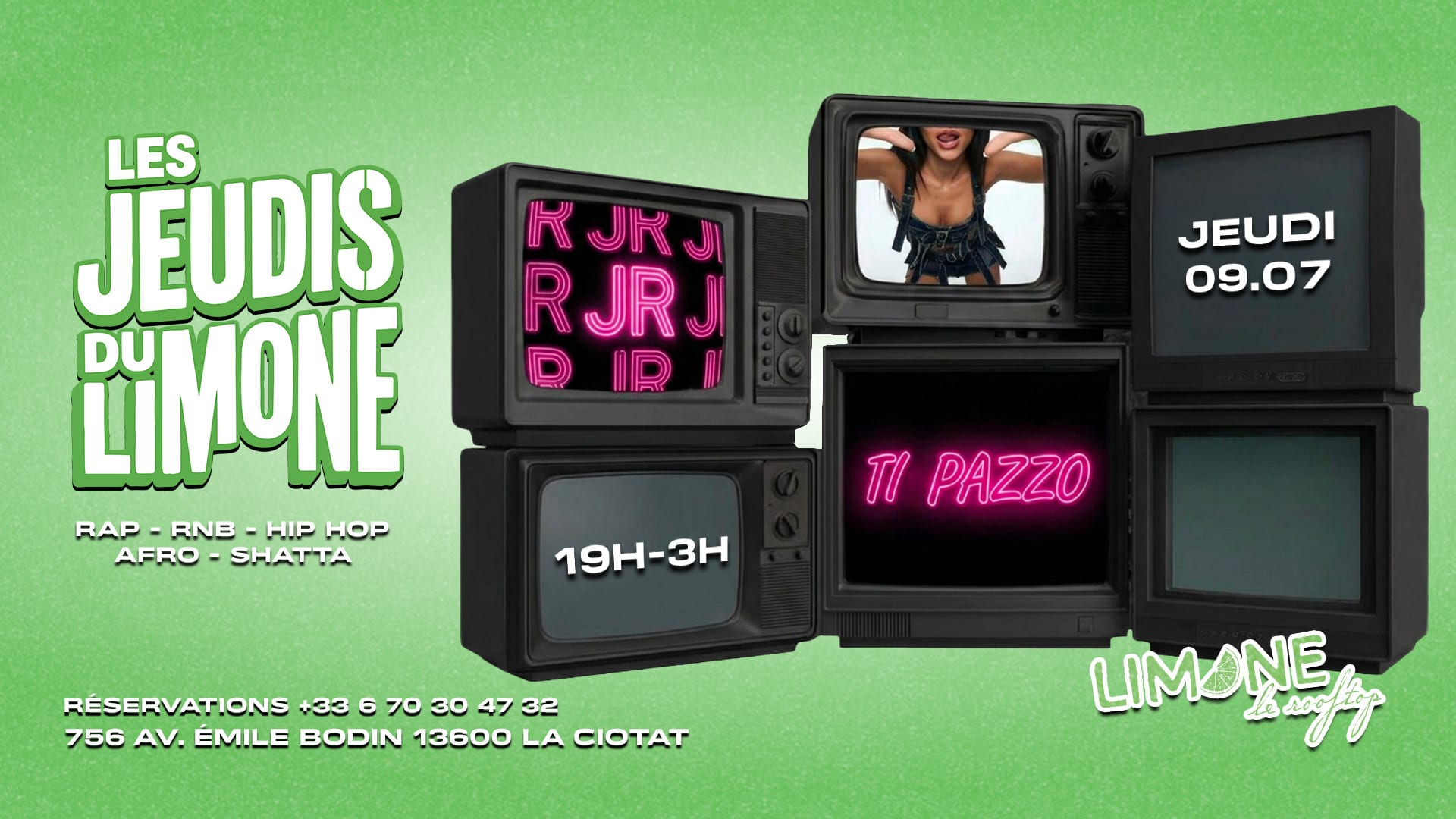 Les Jeudis Du Limone 9 Juillet 19h - 03h X Rap Hip Pop