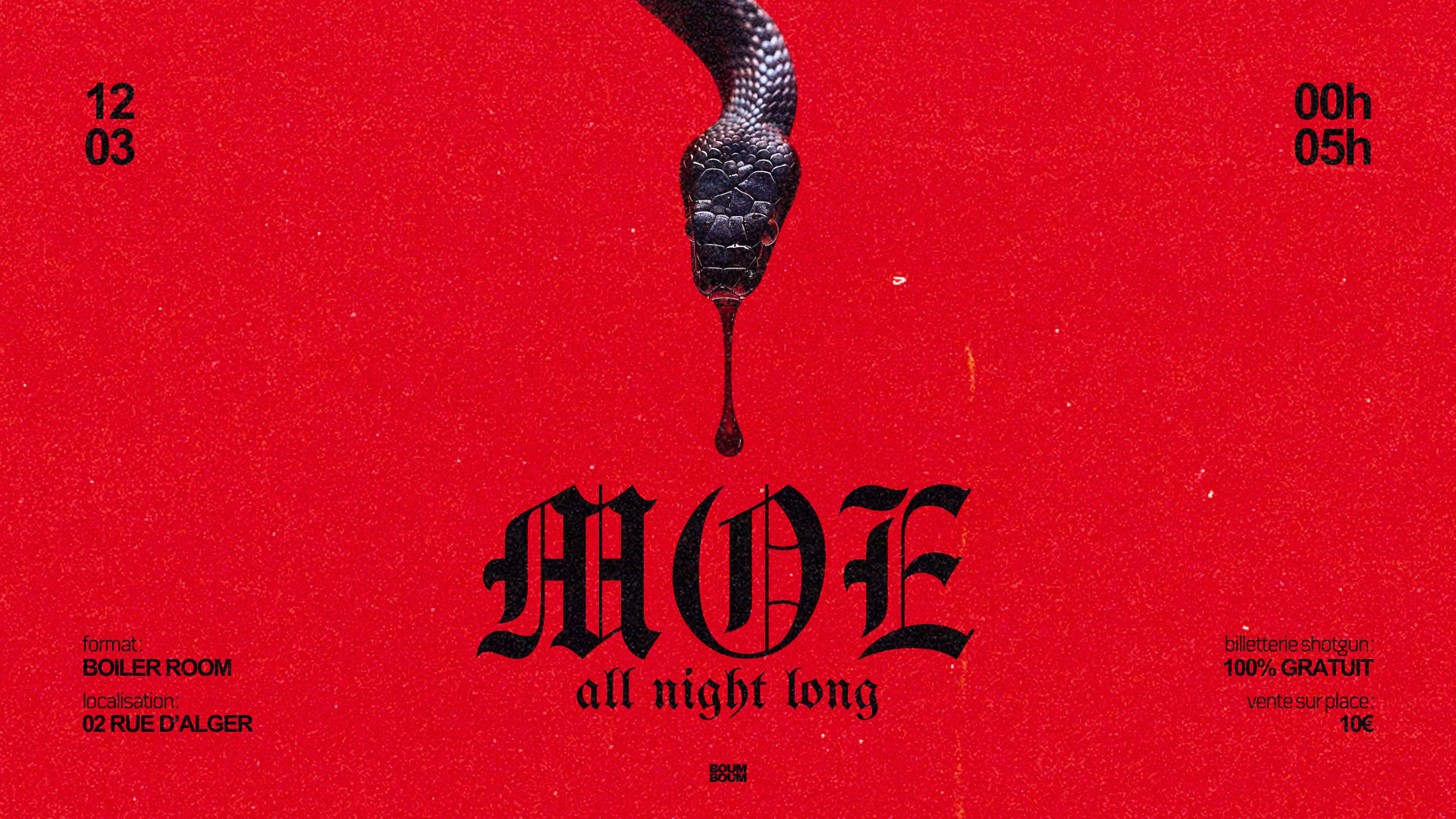 Boum Boum : Moe (All Night Long)