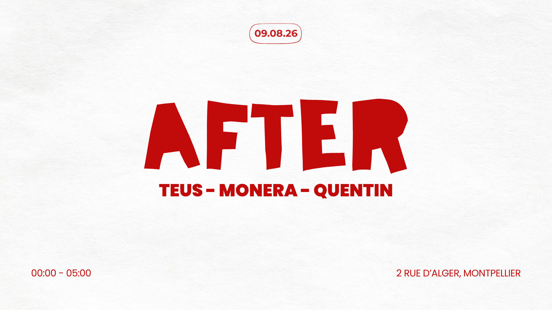 Boum Boum : After (Entrée Gratuite)