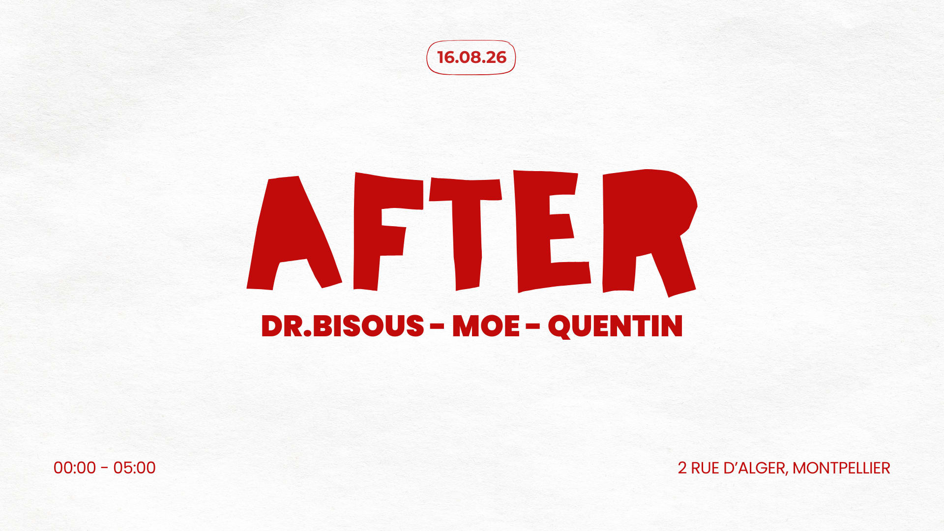 Boum Boum : After (Entrée Gratuite)
