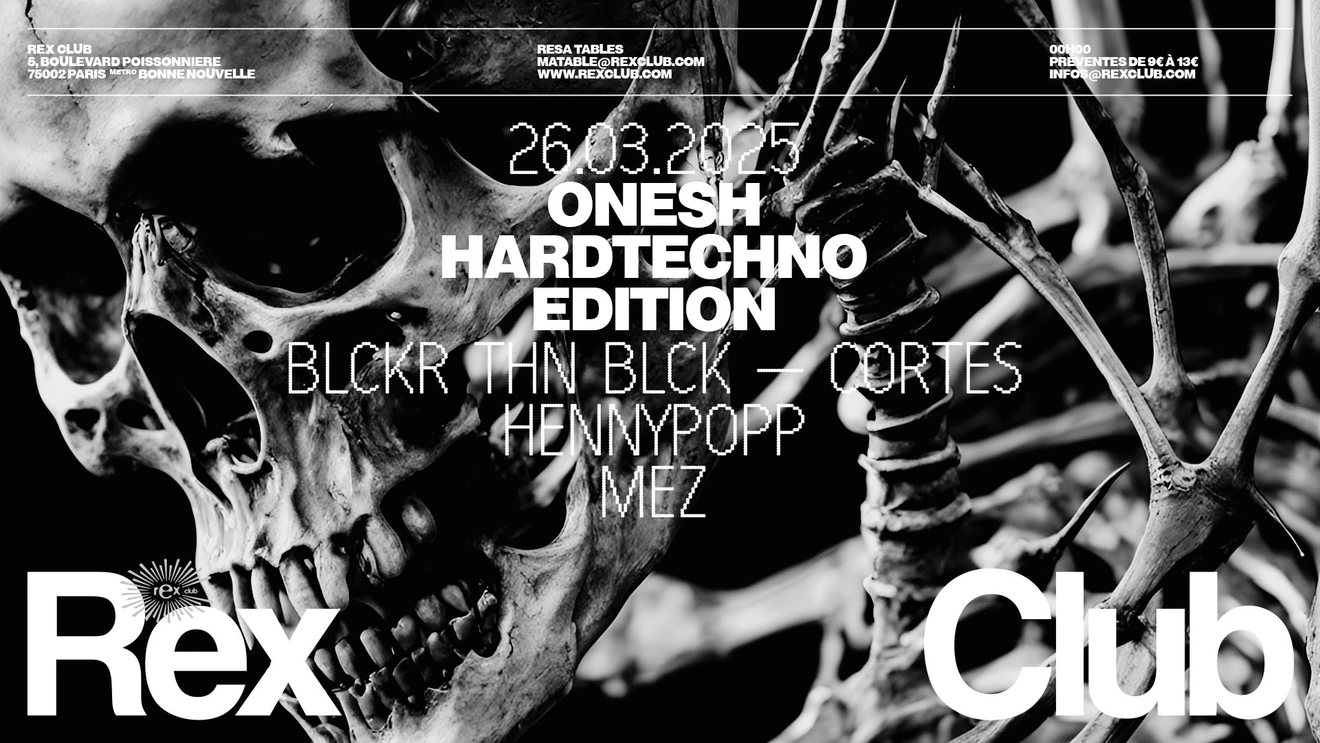 Onesh Hardtechno Edition : Blckr Thn Blck, Cortes & More