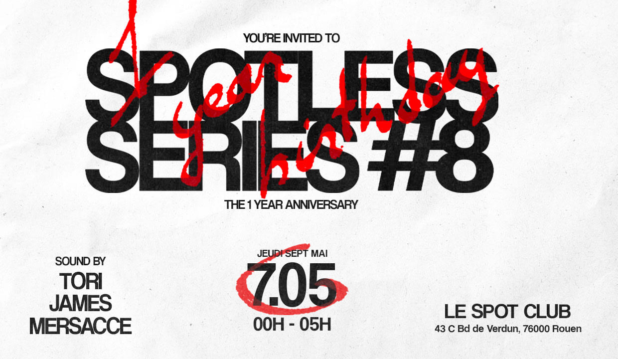Spotless Series #8 - 1 Year Anniversary.