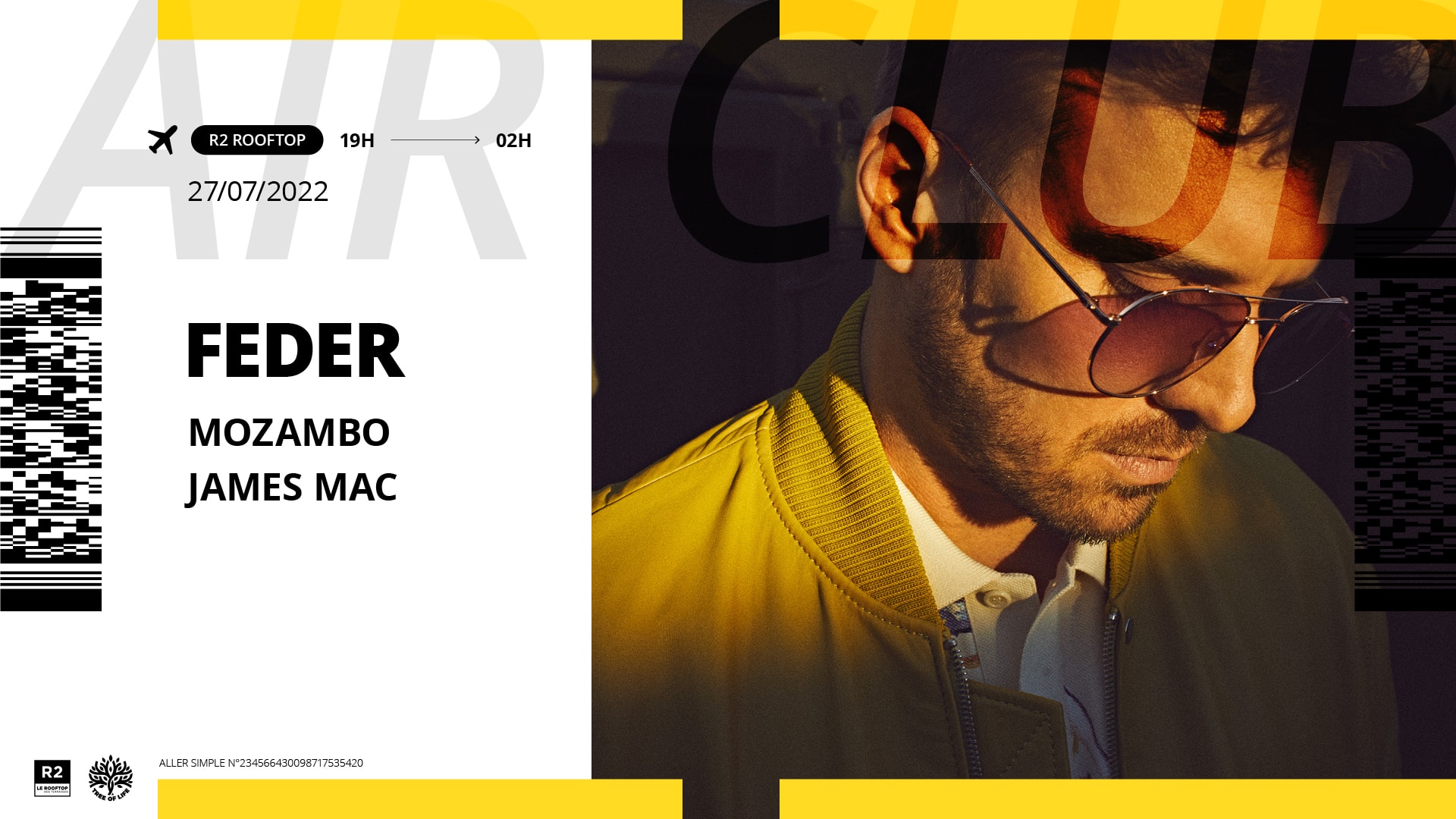 R2 I Le Rooftop X Air Club  : Feder, Mozambo, James Mac