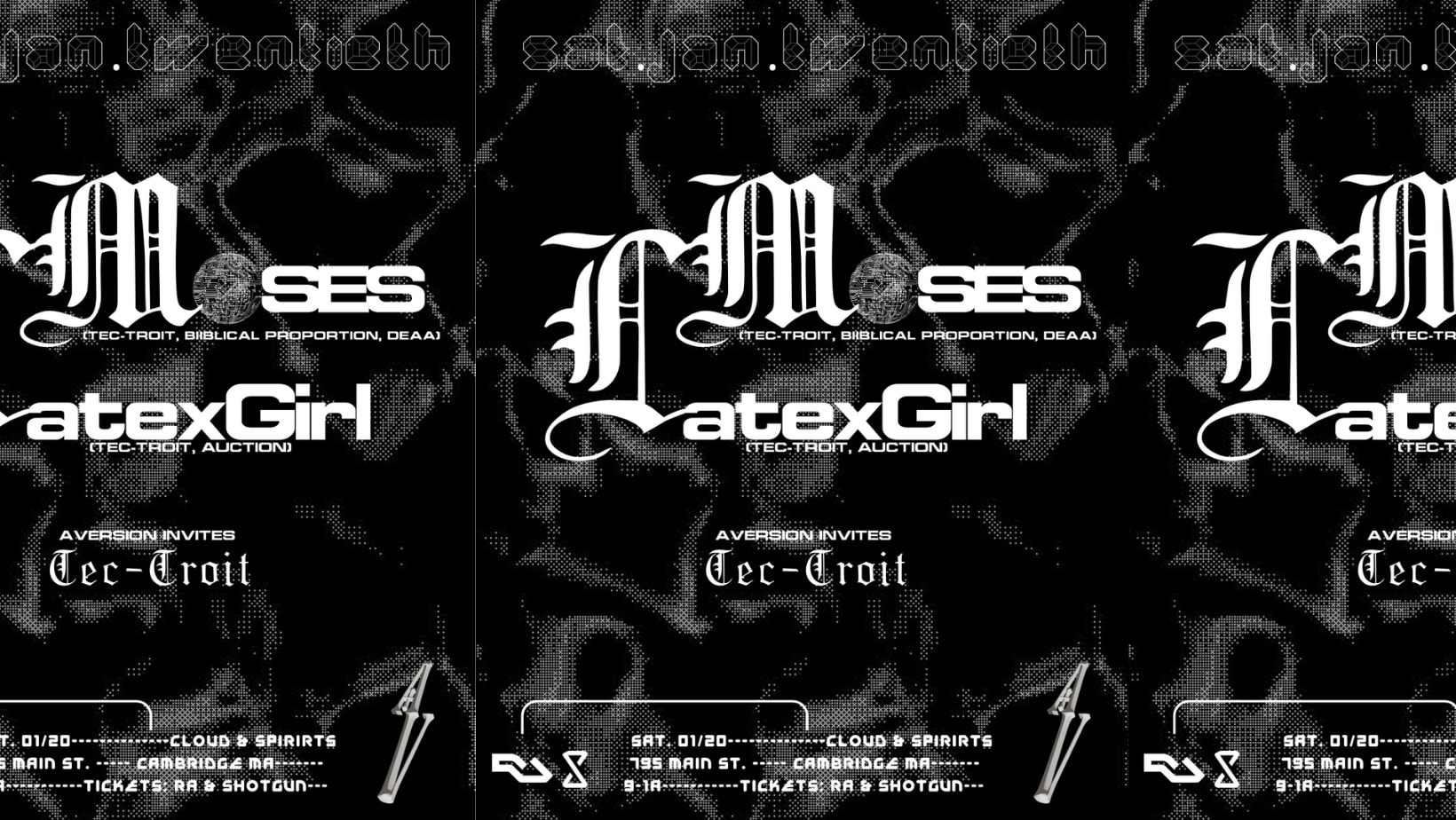 [Aversion]Invites: Tectroit Label Night W Latex Girl & Moses