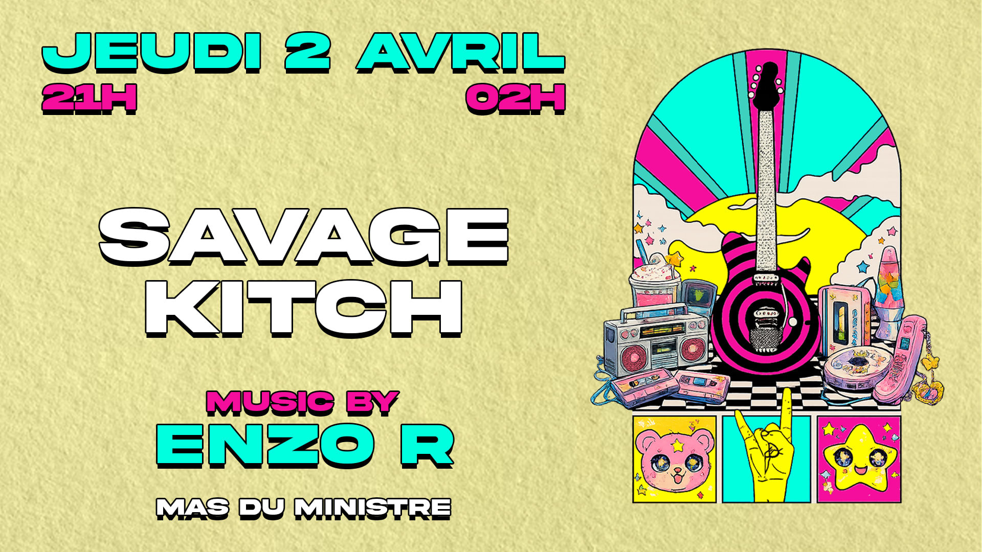 Savage Kitch - Jeudi 2 Avril - Mas Du Ministre