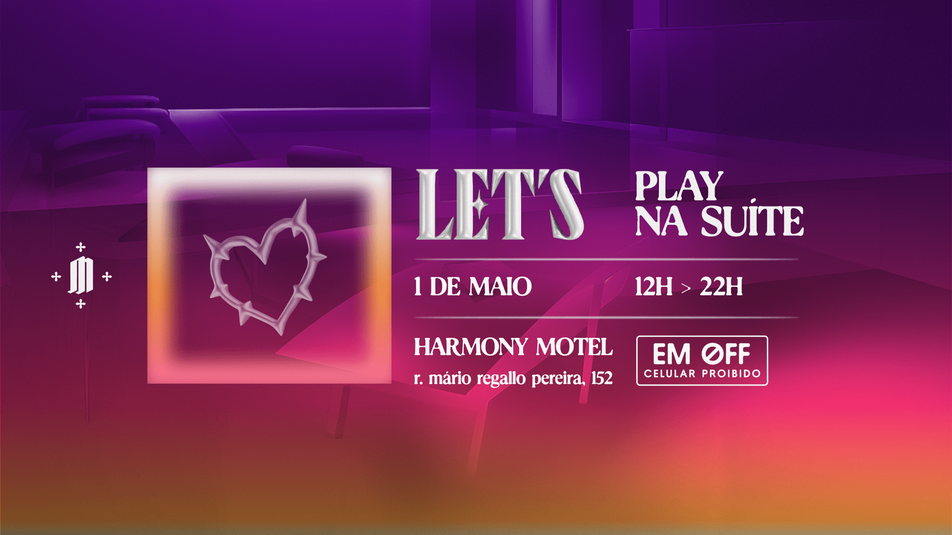 Let's Play Na Suíte Nagoya 01/5 Das 12h-22h