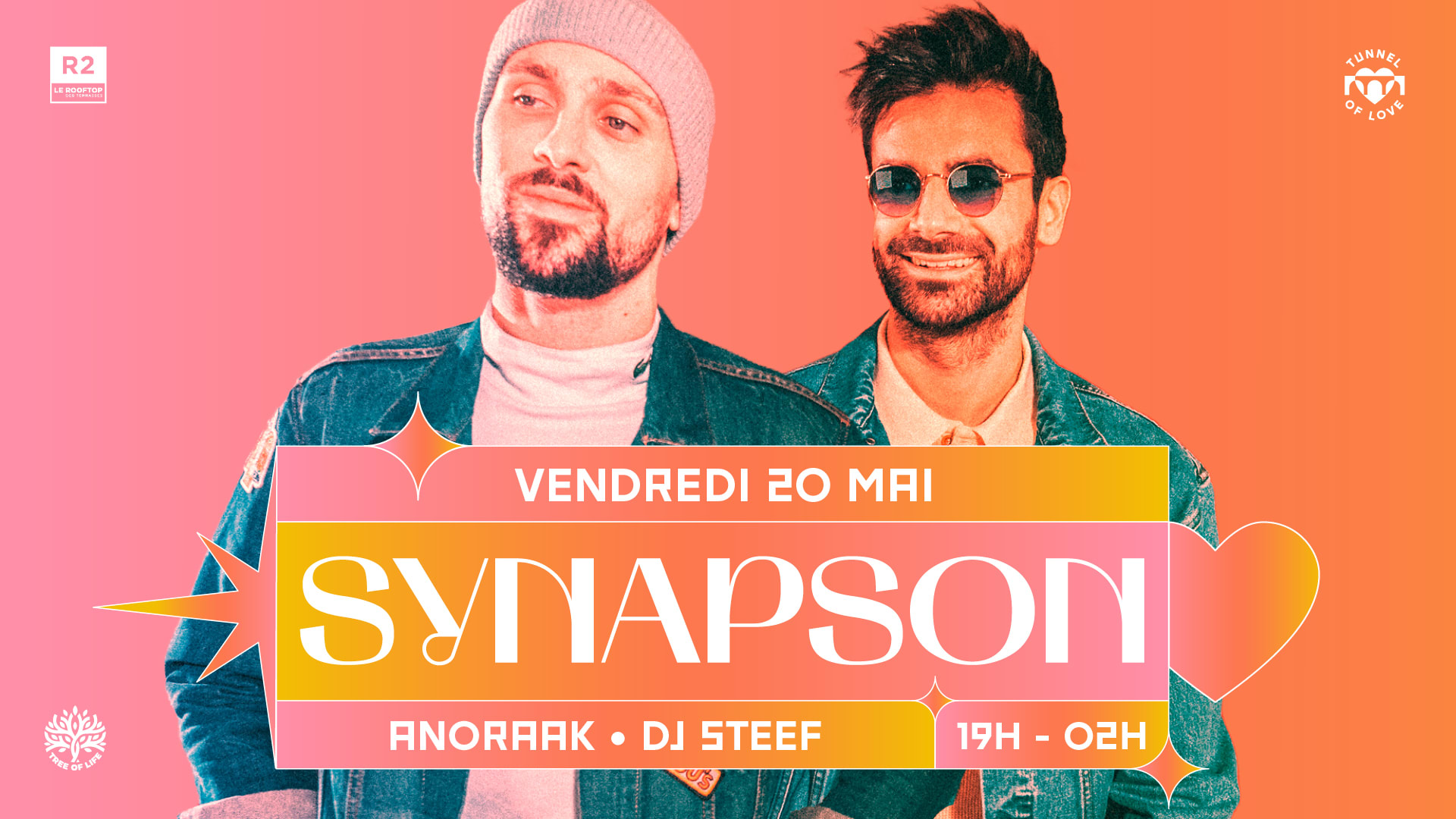 R2 Rooftop X Tunnel Of Love : Synapson, Anoraak, Dj Steef