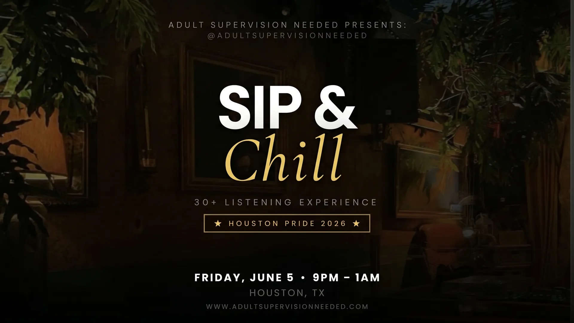 Sip & Chill (30+ Listening Experience) Houston Tx