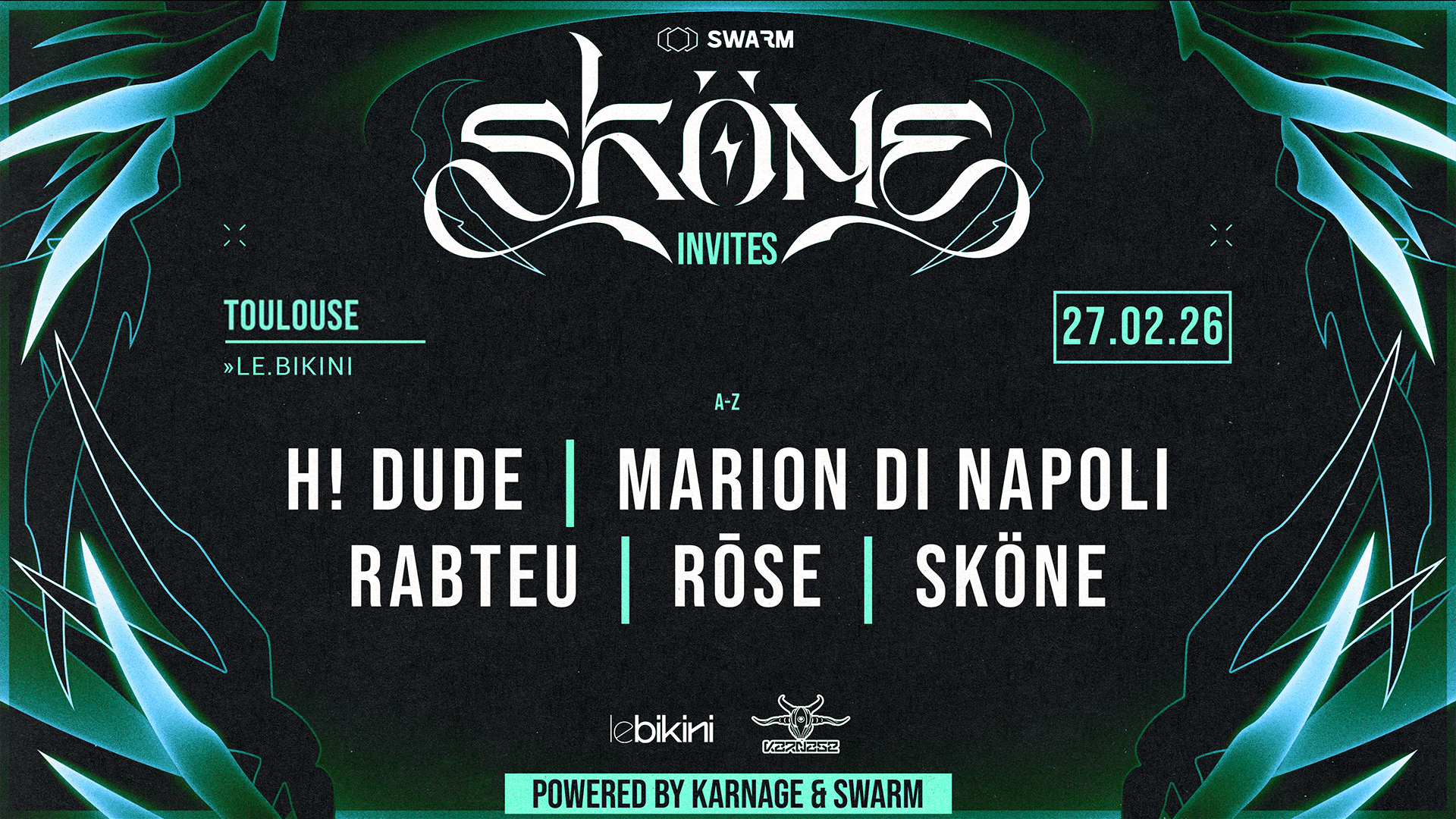 Sköne Invites // H! Dude, Marion DI Napoli, Rabteu & Rose
