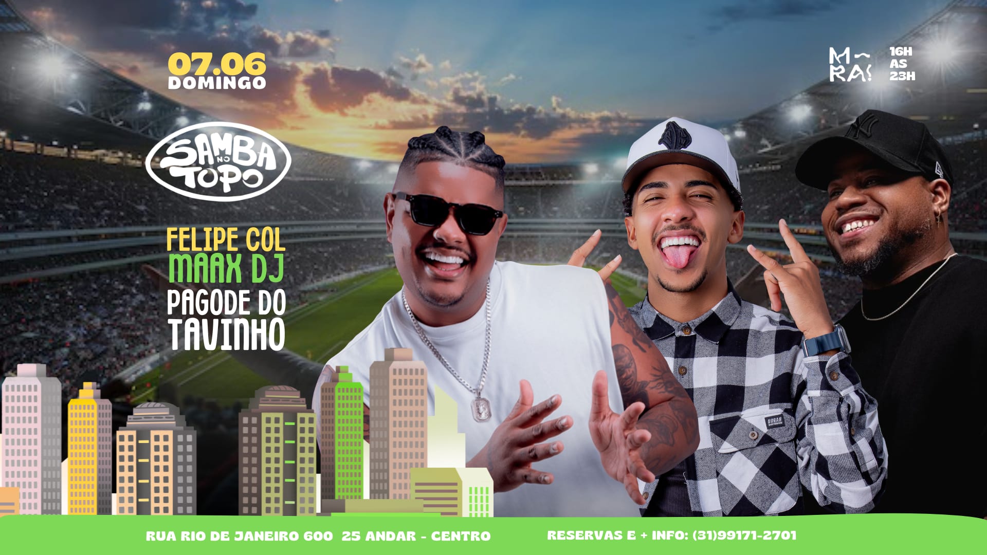 Samba No Topo - Felipe Col + Pagode Do Tavinho + Maax Dj