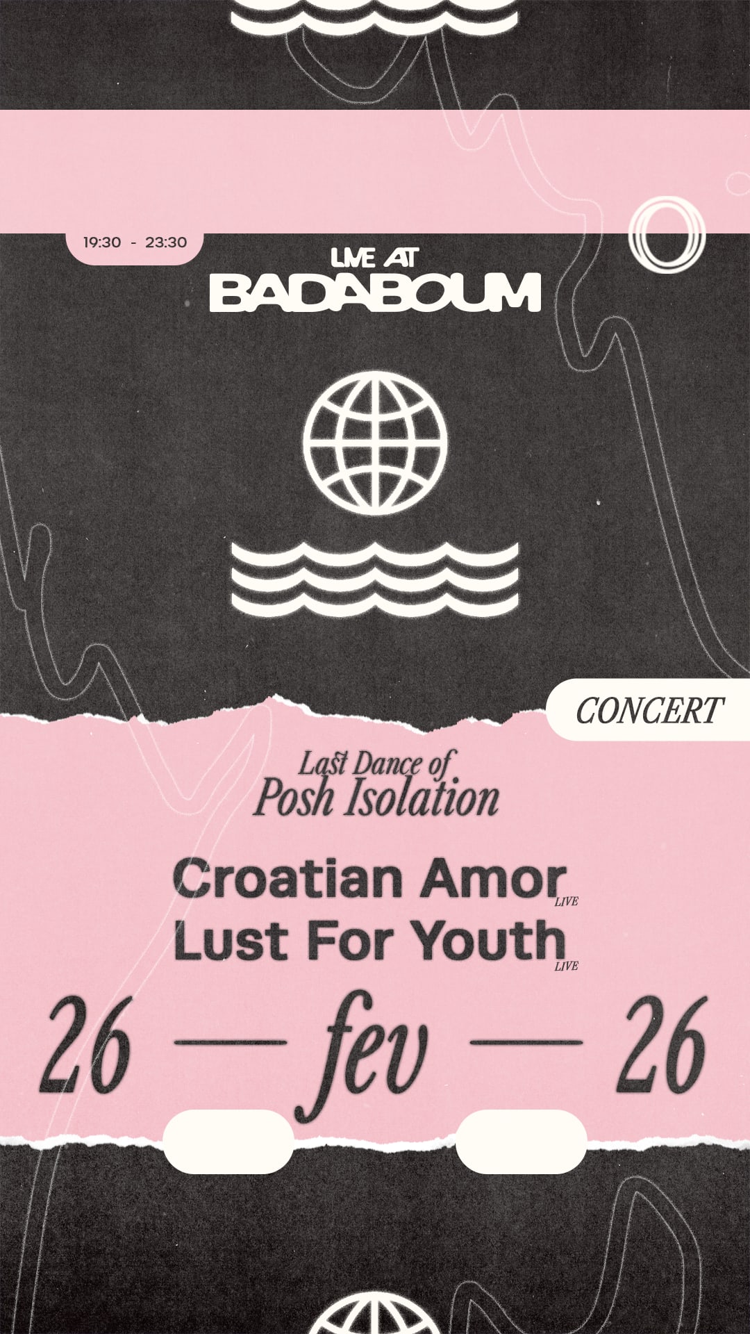 Concert — Posh Isolation: Croatian Amor, Lust For Youth