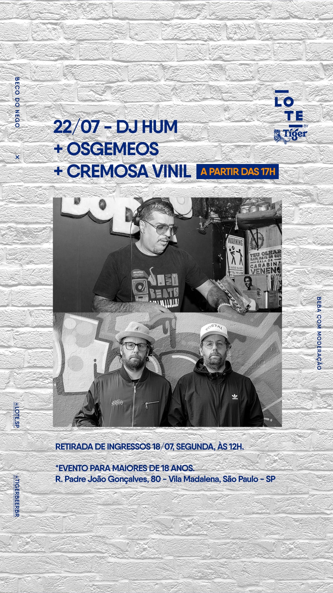 Lote By Tiger Com Dj Hum + Osgemeos + Cremosa Vinil