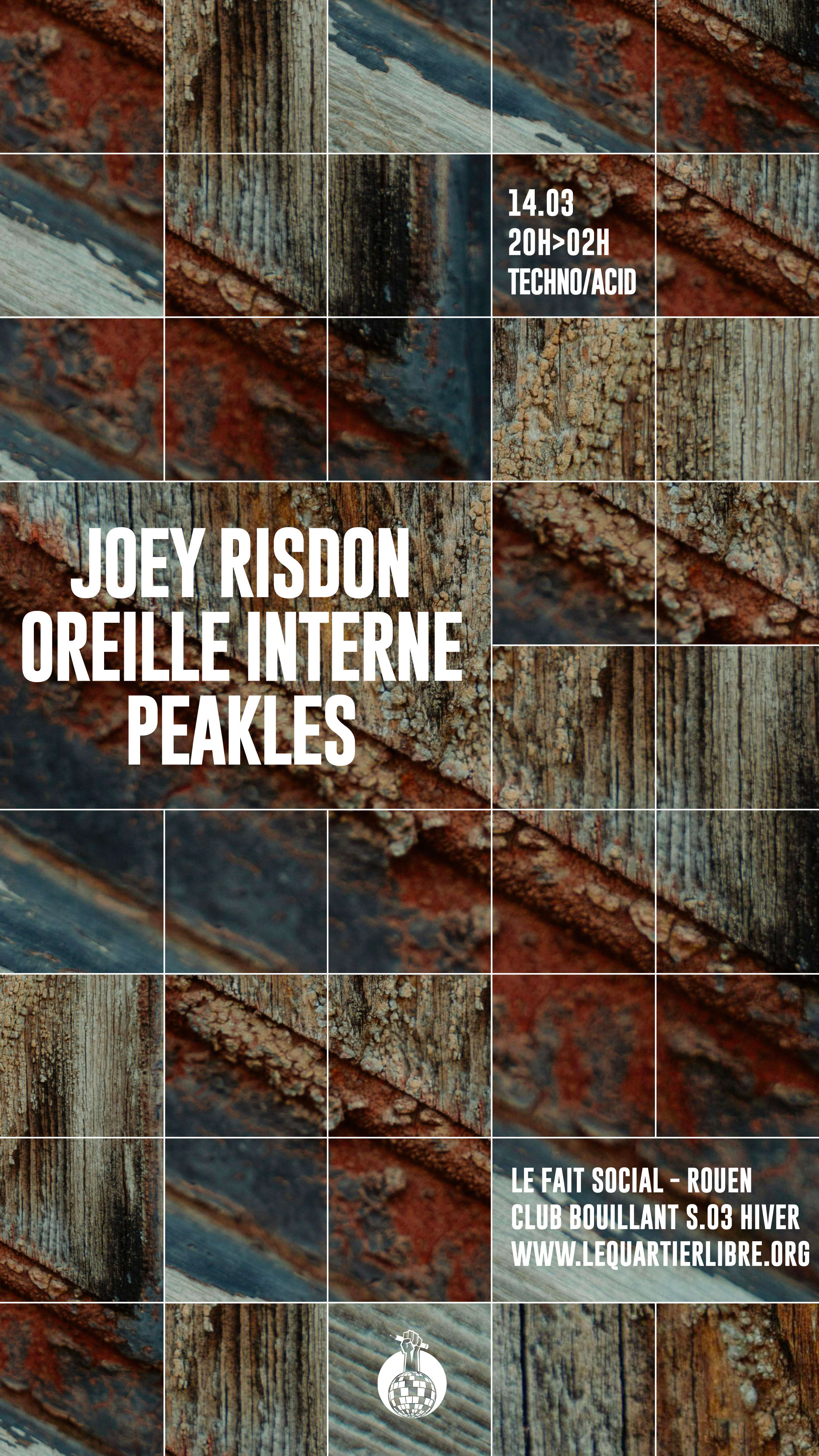 Club Bouillant - Joey Risdon · Oreille Interne · Peakles