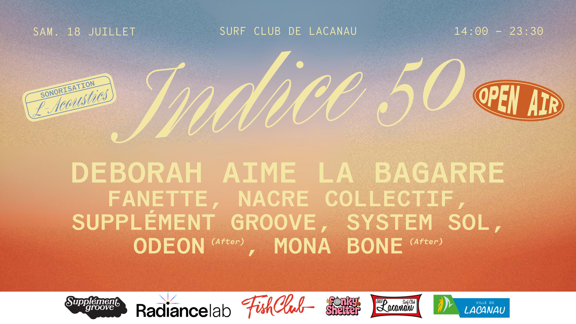 Indice 50 - Open Air - Surf Club Lacanau