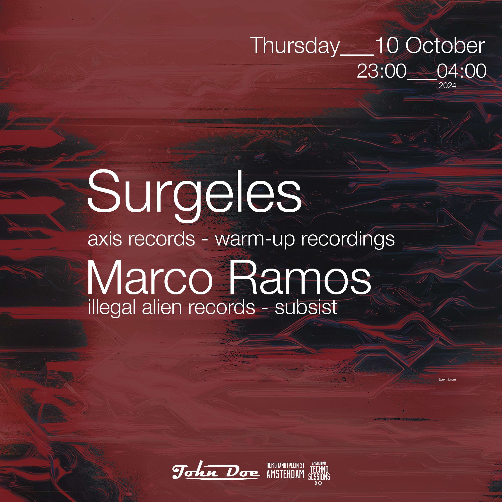 Amsterdam Techno Sessions W/ Surgeles (Axis Records)