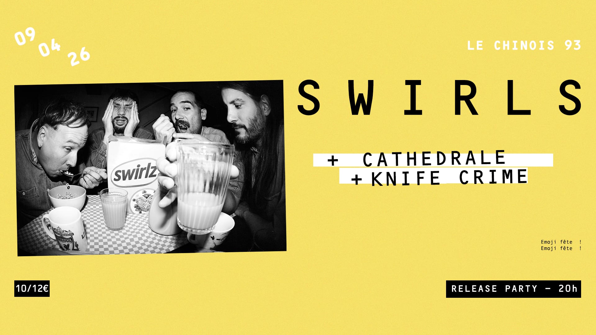 Swirls (Release Party) + Cathedrale + Knife Crime