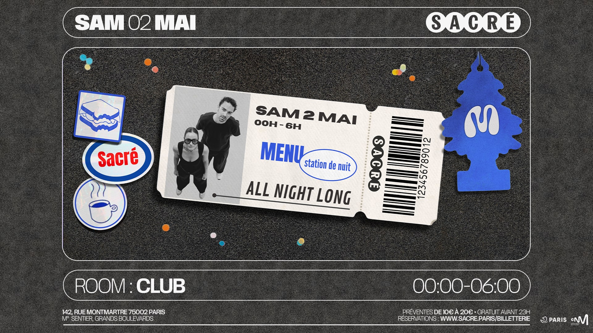 Sacré Présente : Menu Takeover "Station De Nuit"