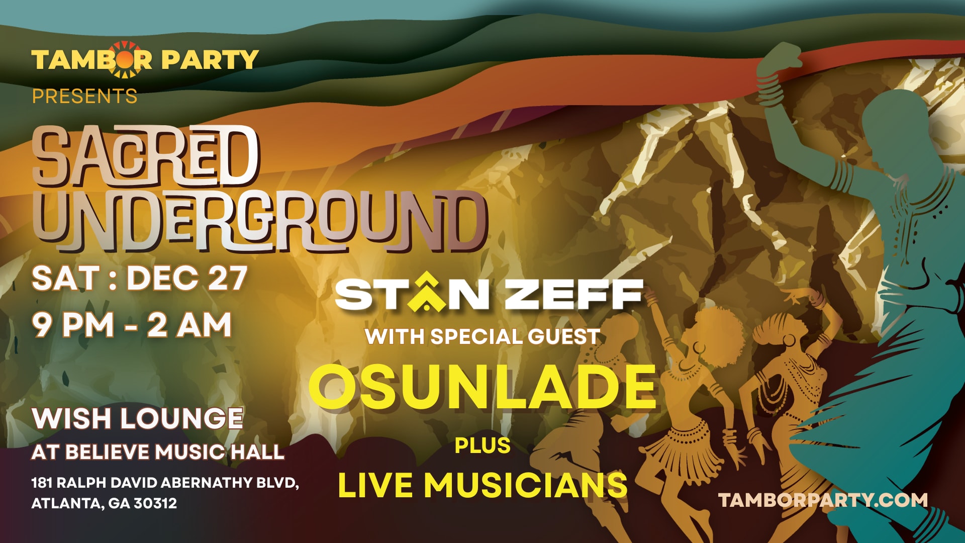 Tambor Party Presents 'sacred Underground' - Dec 27