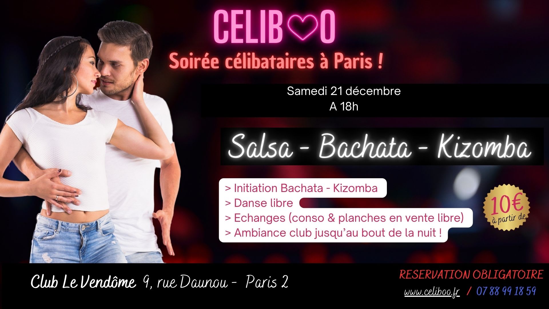 Apéro 100% Célibataire | Salsa - Bachata - Kizomba