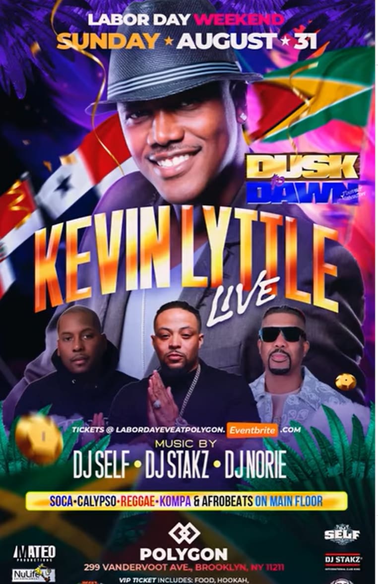 Kevin Lyttle Live Labor Day Weekend Polygon Brooklyn Party