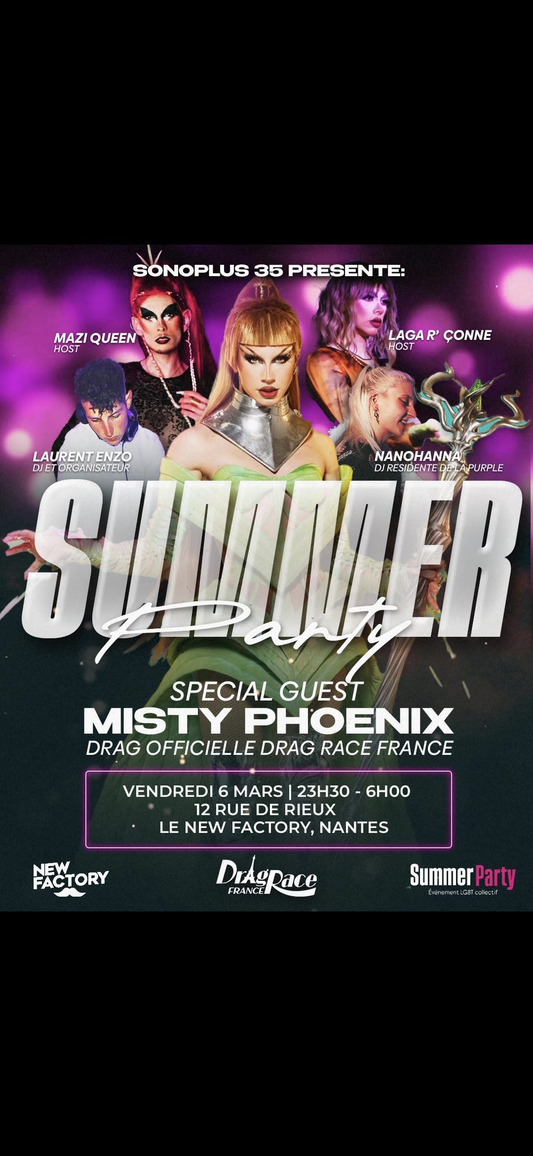 Summer Party Nantes - Show Drag Misty Phoenix