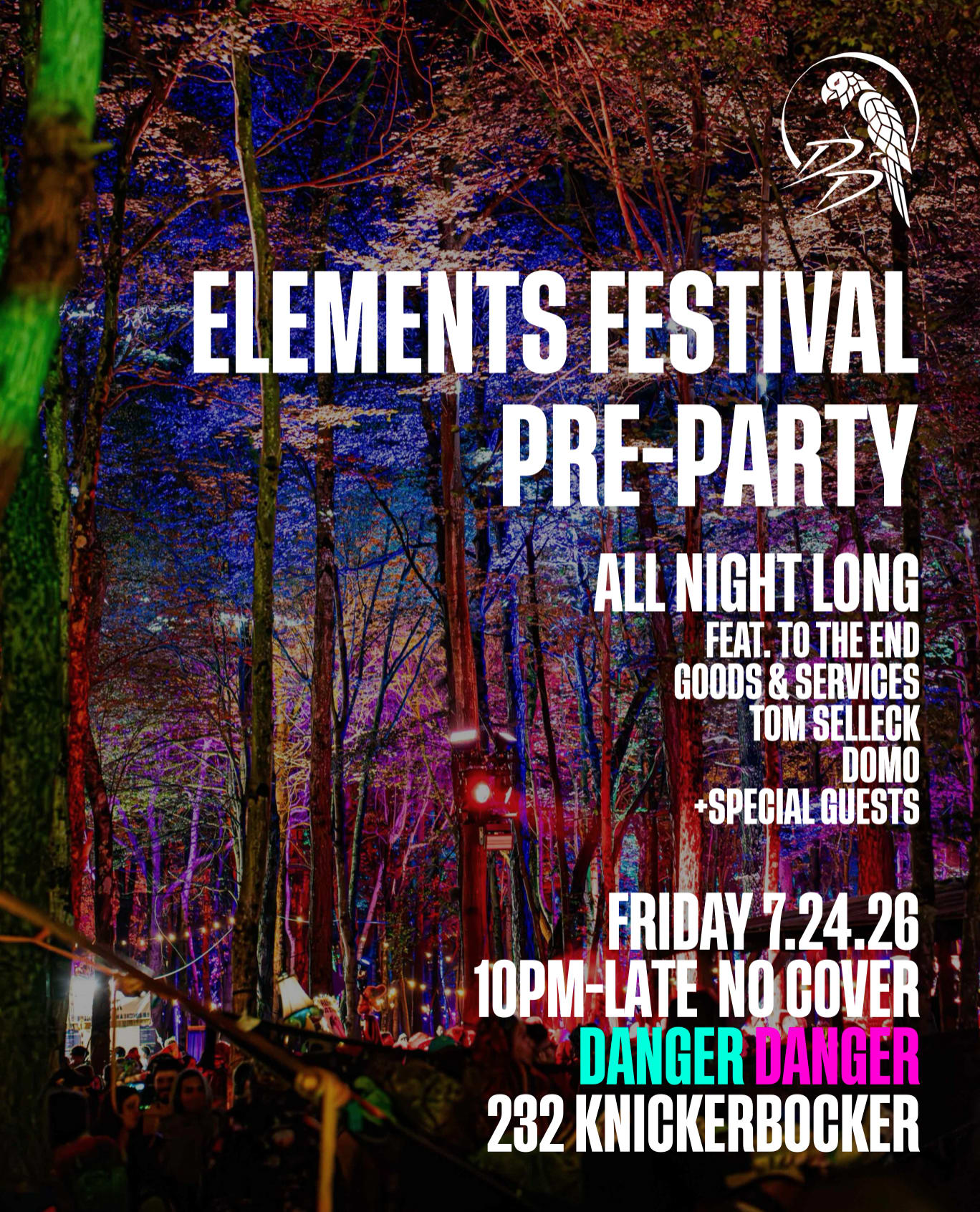 Elements Festival Pre-Party - All Night Long (Free W/ Rsvp)