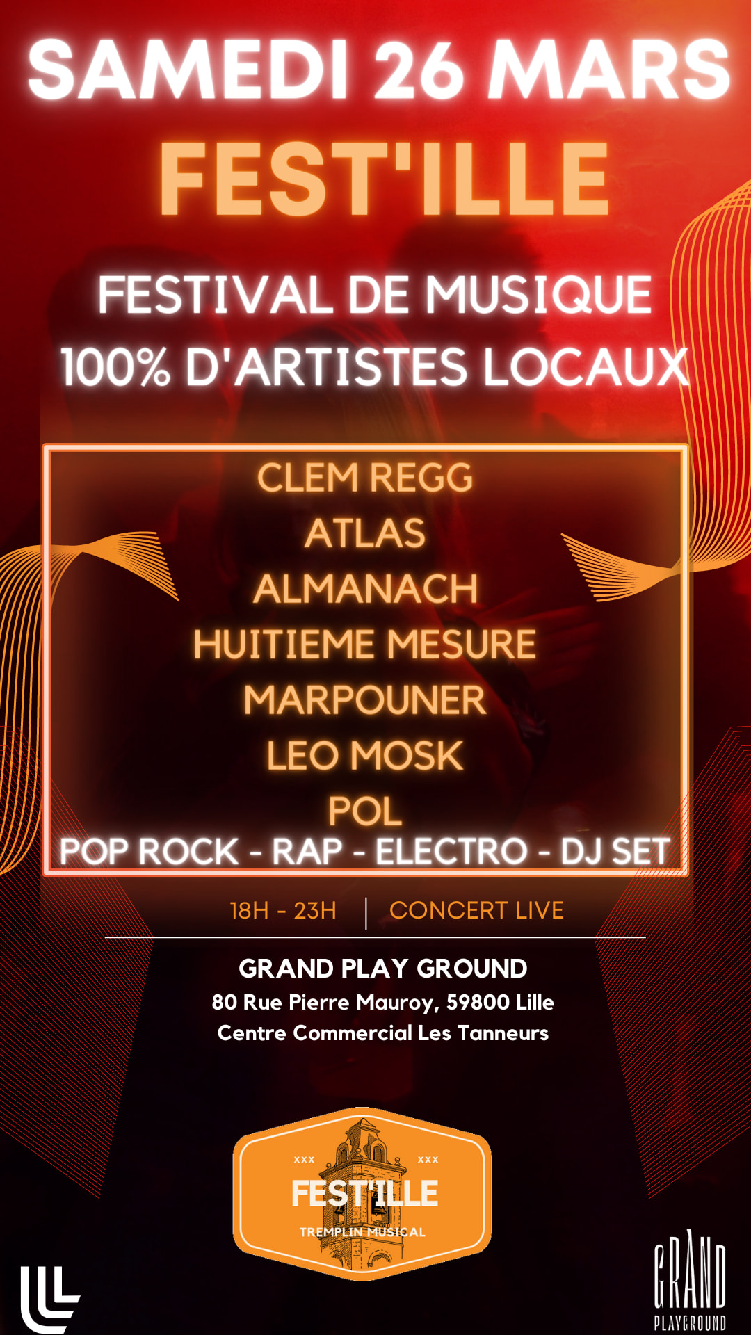 Fest'ille 🔊 Festival De Musique 🧡 100% D'artistes Locaux 🧡