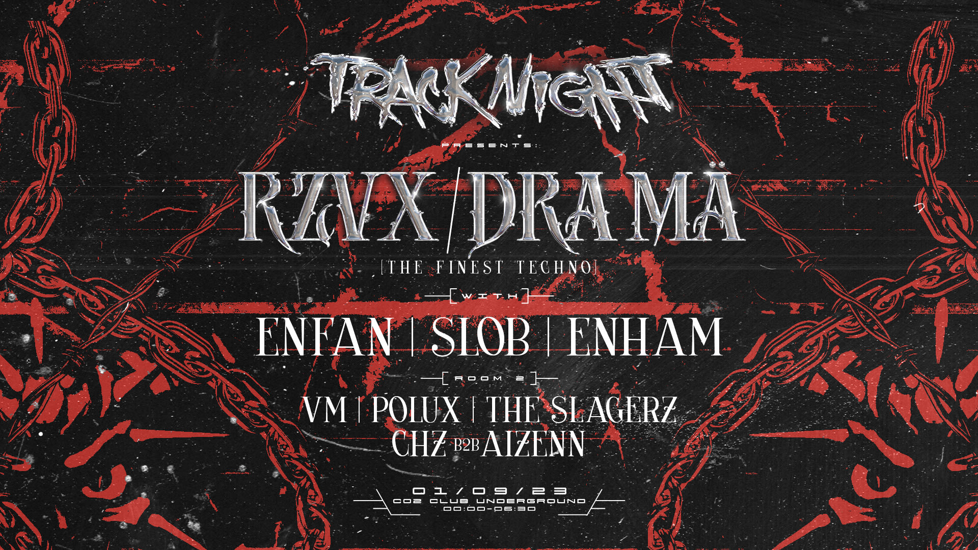 Track'night W/ Rzvx. Dra Mä. Enfan. Slob. Enham & More