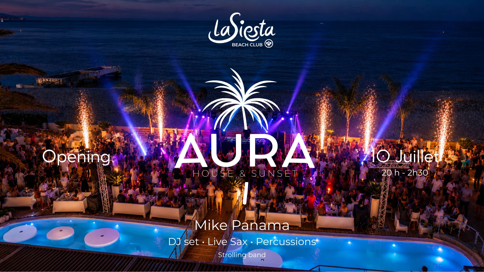Opening • Aura – House & Sunset • Dj - Sax - Percussions