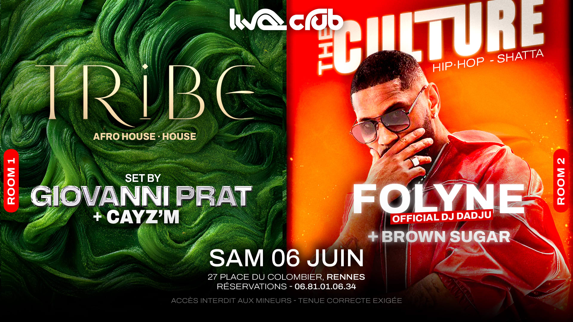 Tribe : Giovanni Prat+Cayz'm(R1)- Dj Folyne & Brownsugar(R2)