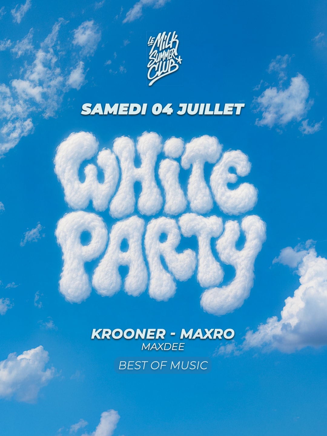 Samedi 04 Juillet - White Party W/ Krooner & Maxro