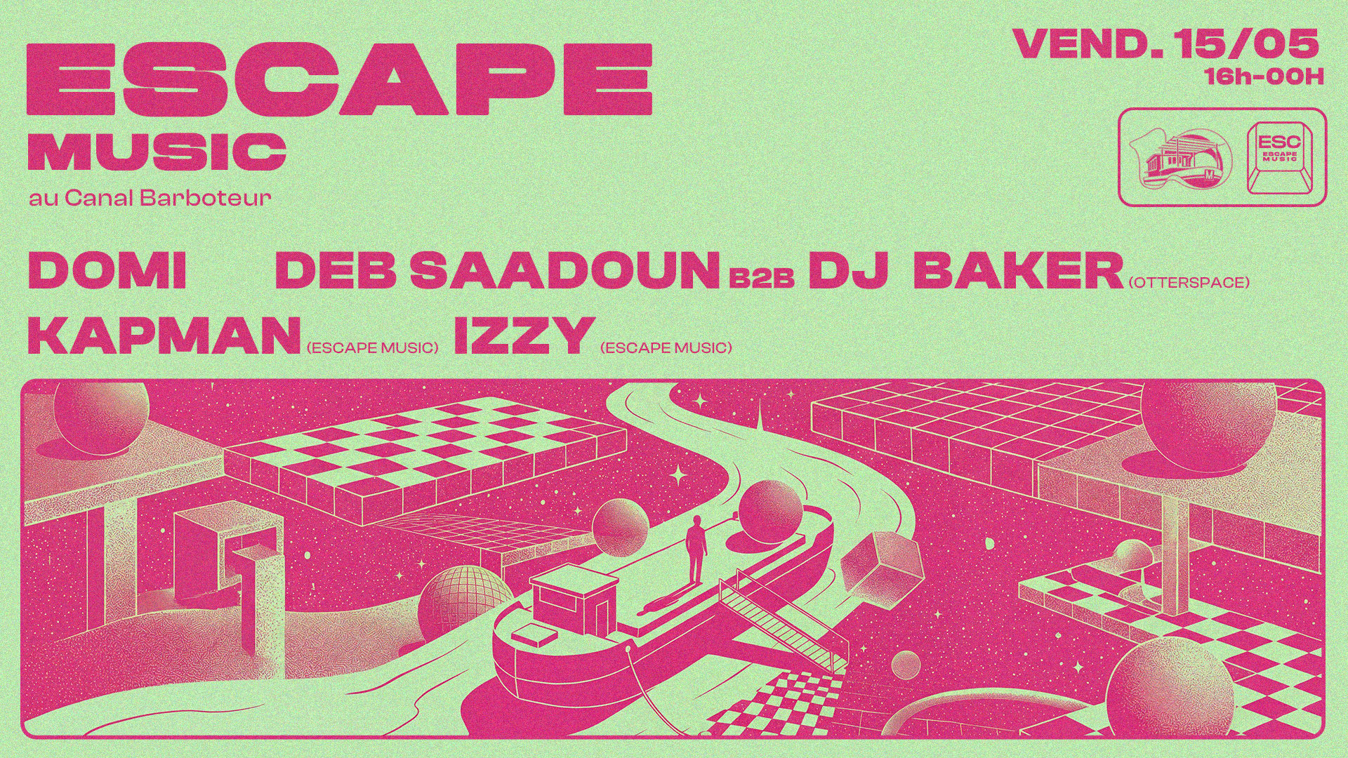 Escape Music Invite Domi & Otterspace Au Canal Barboteur
